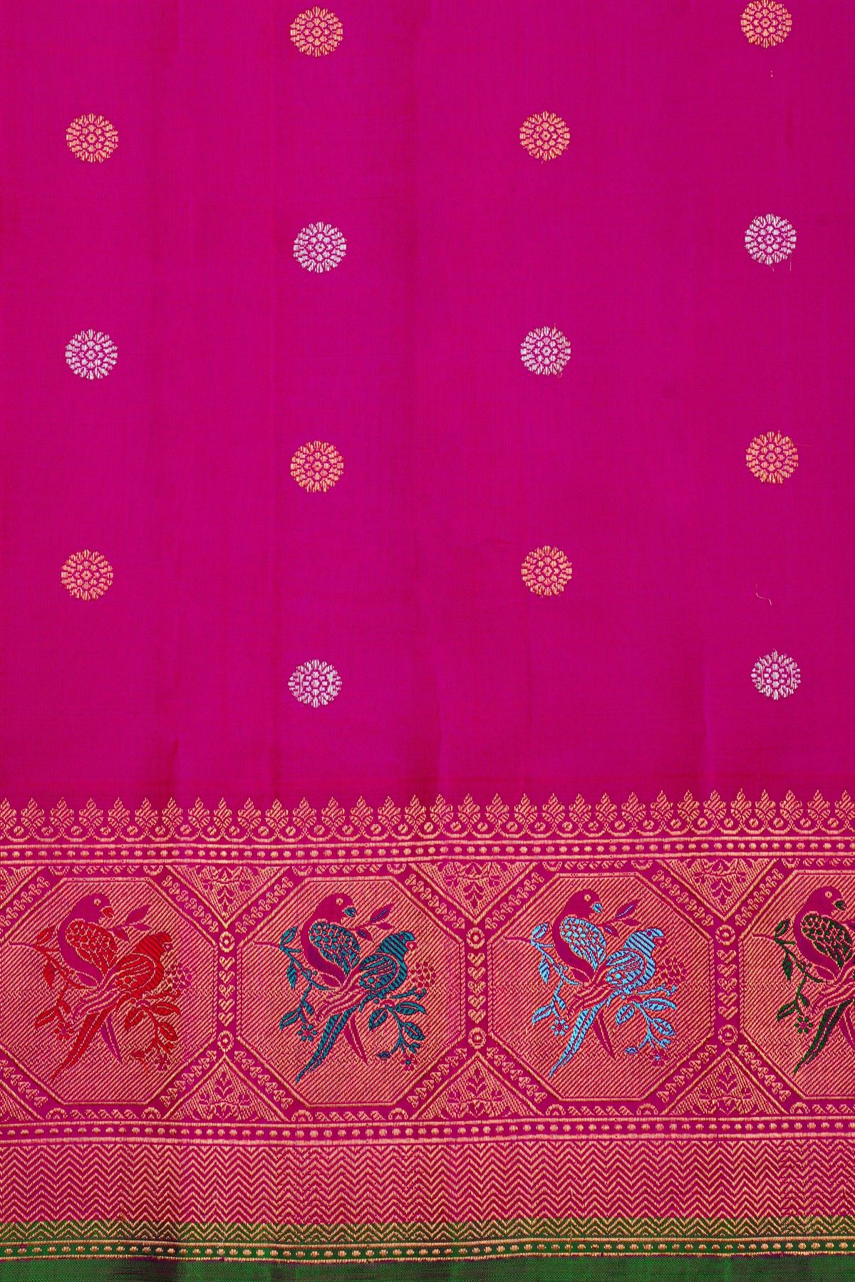Gadwal Silk Peach Saree