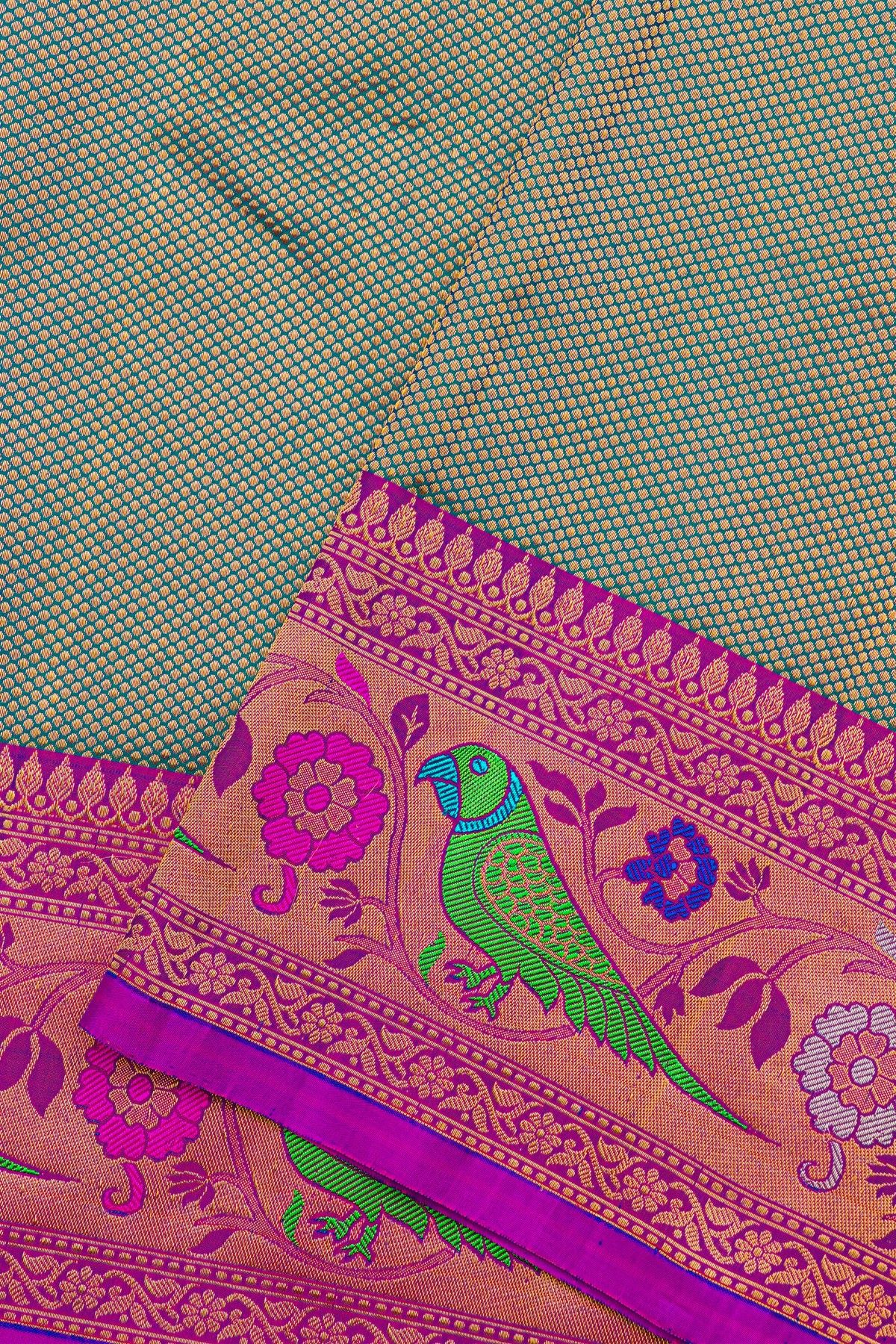Gadwal Silk Blue Saree