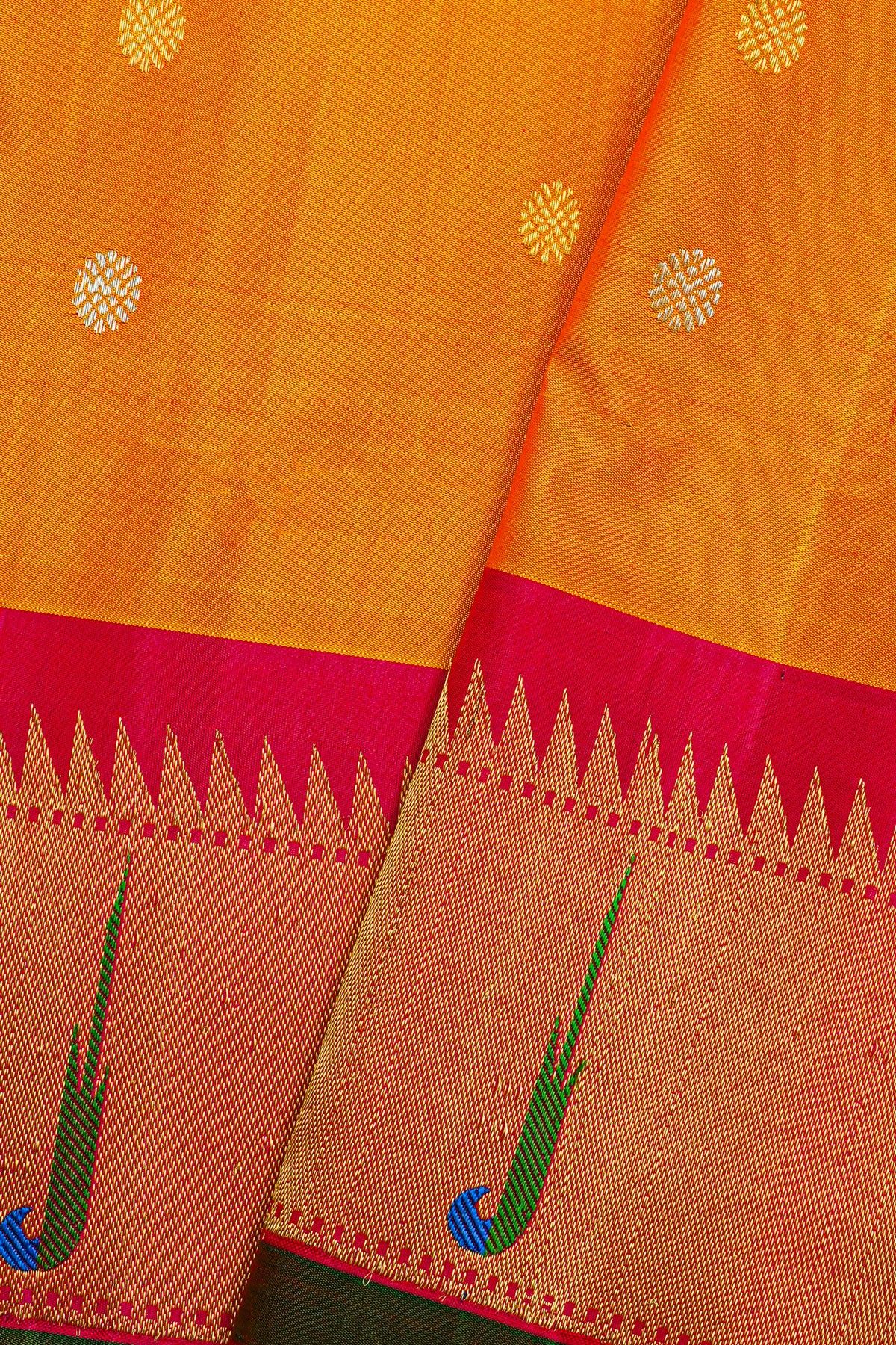 Gadwal Silk Mustard Saree