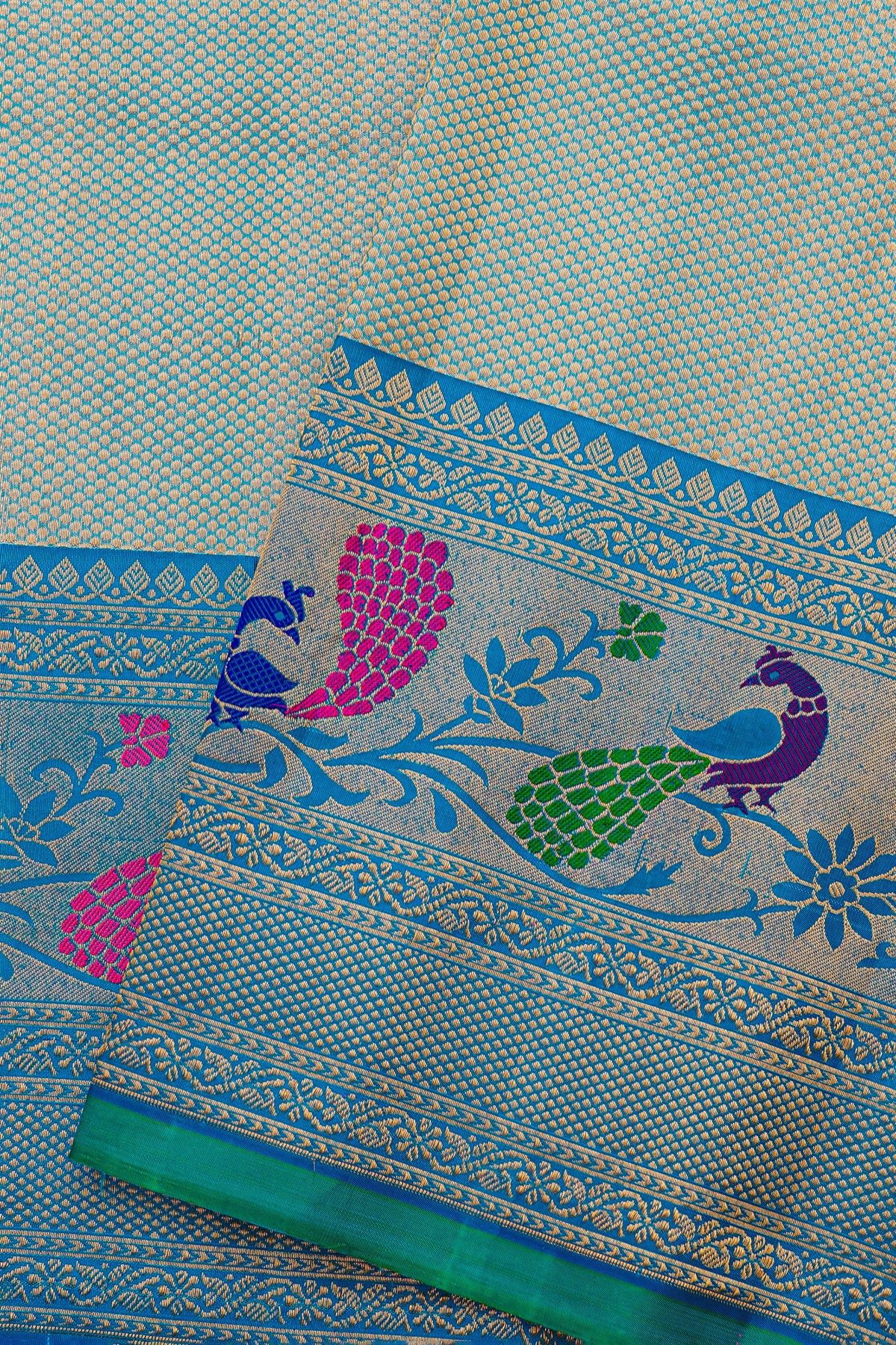 Gadwal Silk Blue Saree