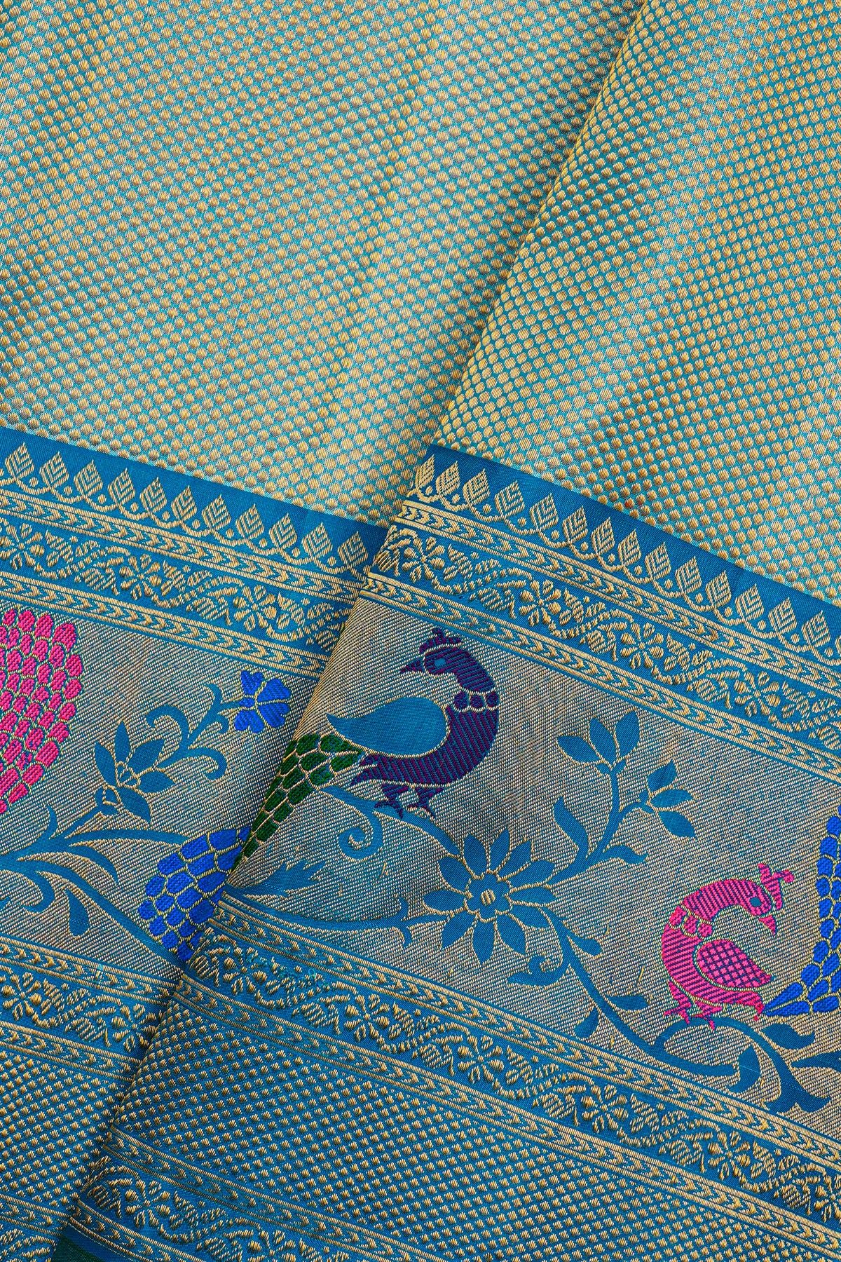 Gadwal Silk Blue Saree
