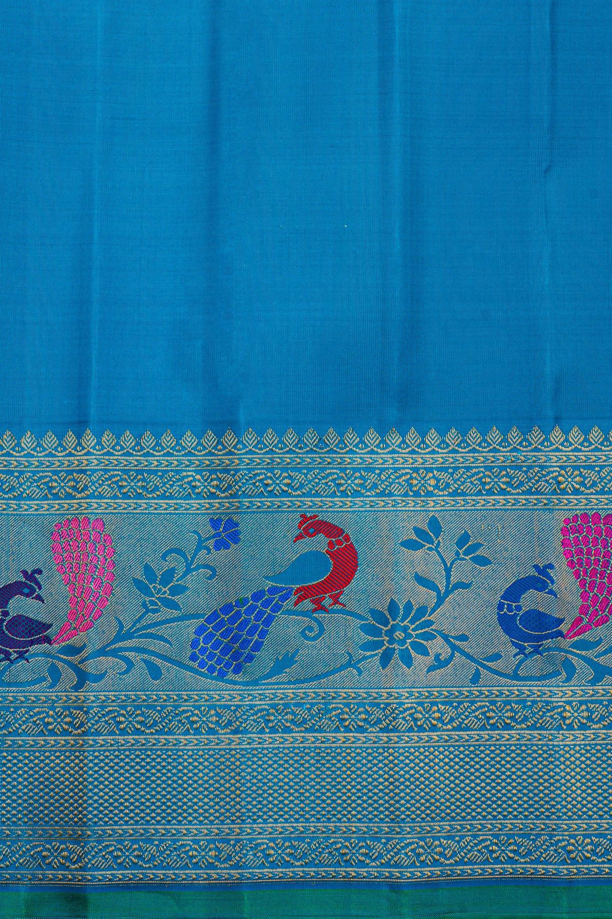 Gadwal Silk Blue Saree