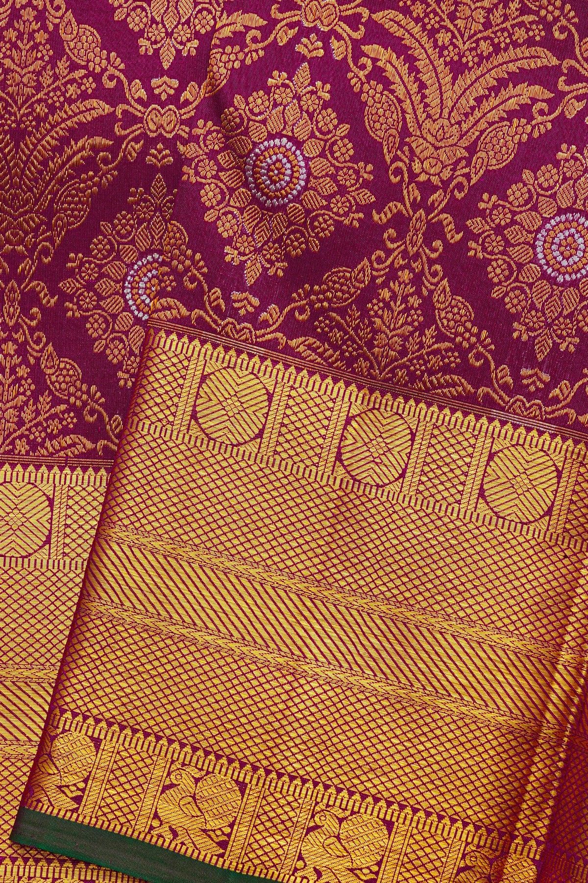 Kanchipuram Silk Purple Saree