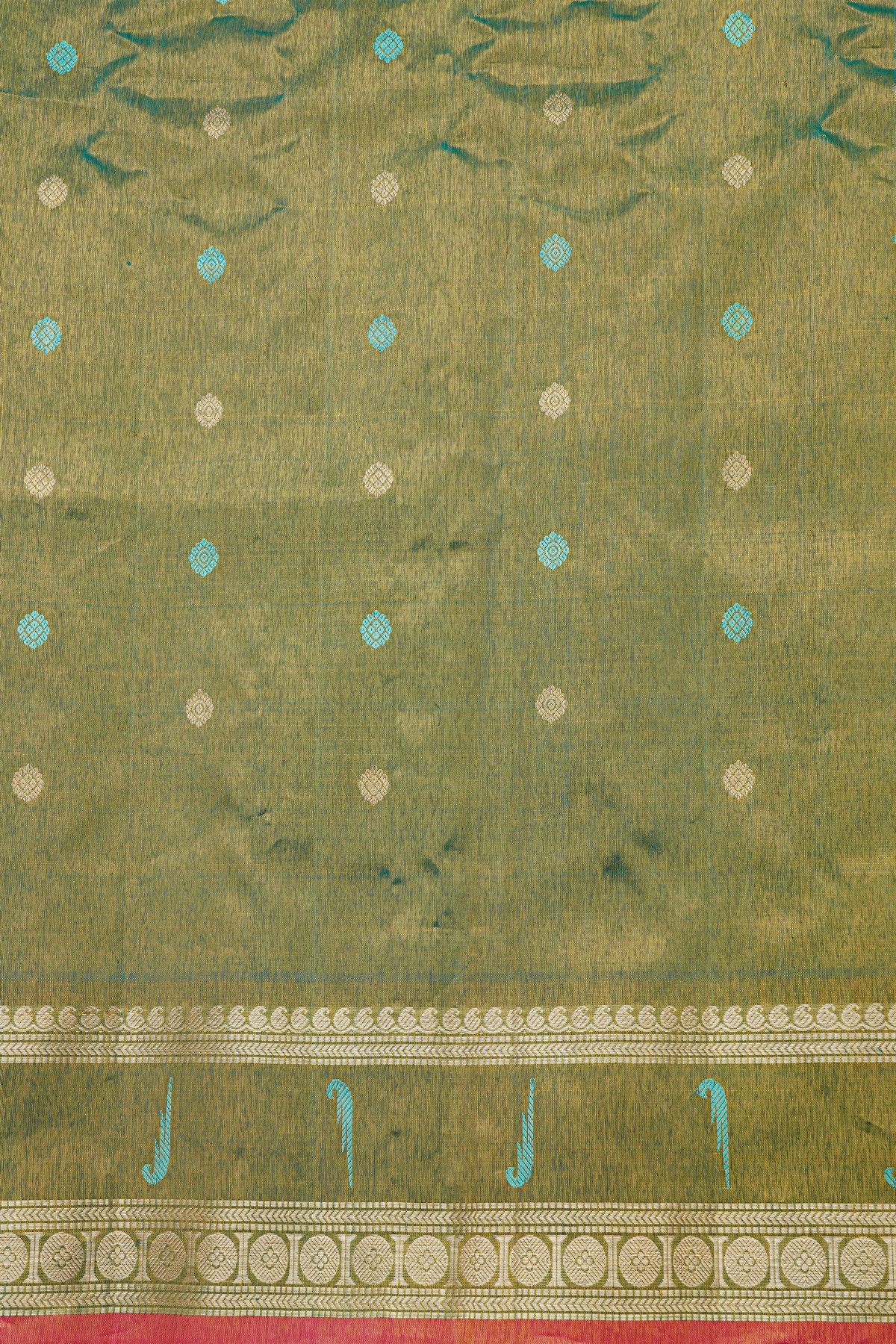 Gadwal Silk Peach Saree