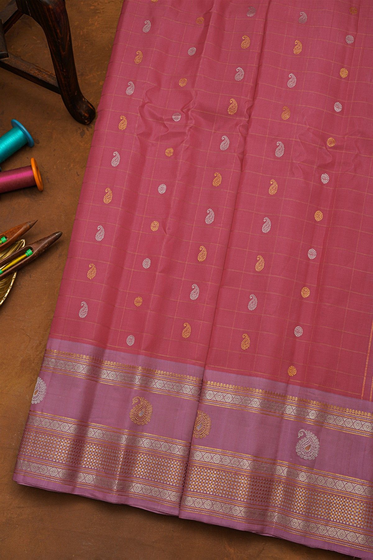 Gadwal Silk Pink Saree