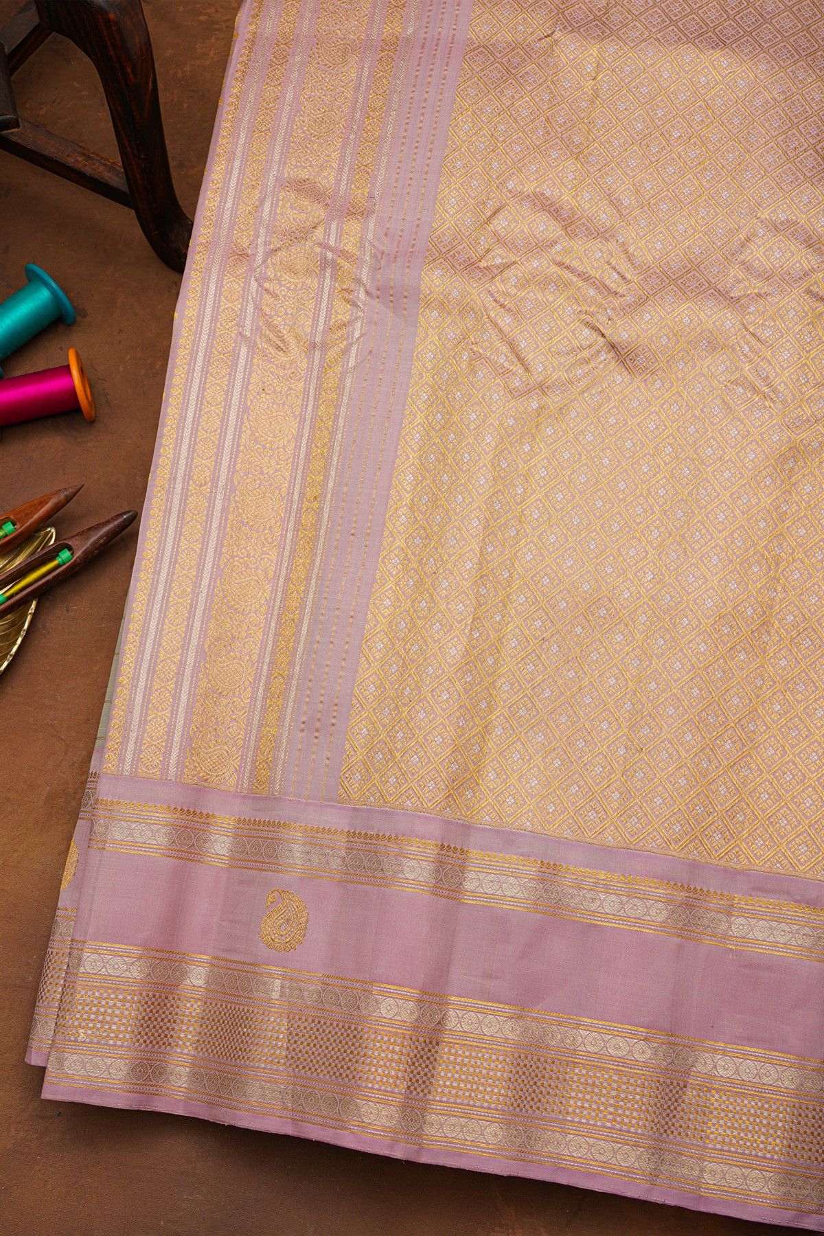 Gadwal Silk Pista Green Saree