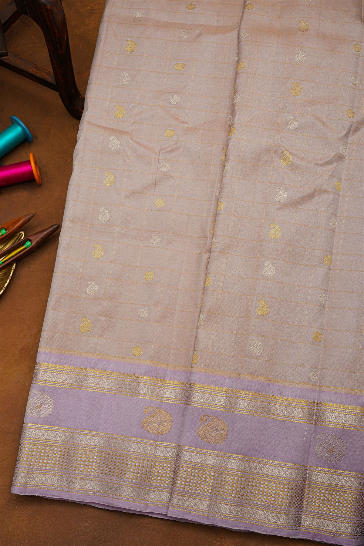 Gadwal Silk Lavender Saree