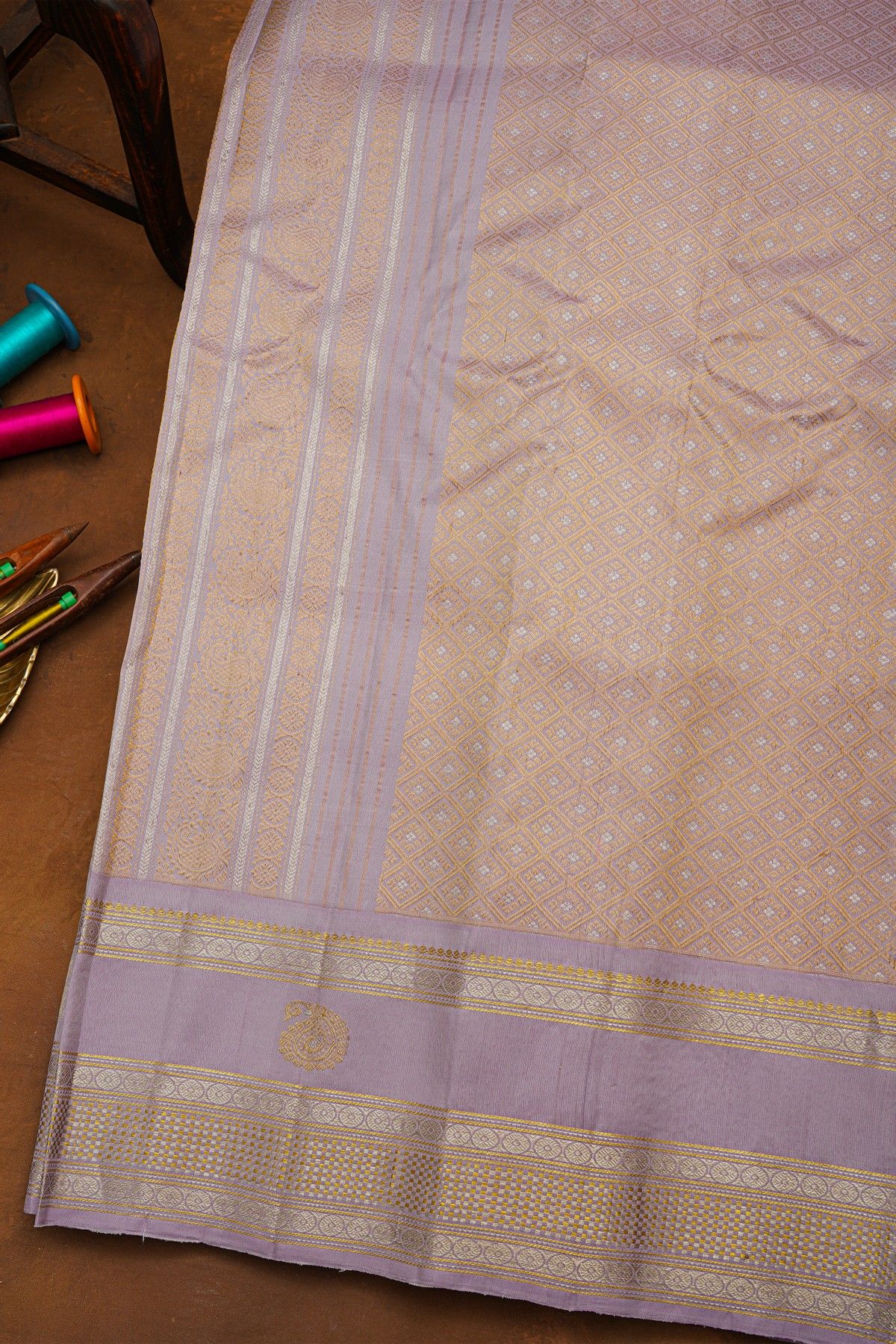 Gadwal Silk Lavender Saree