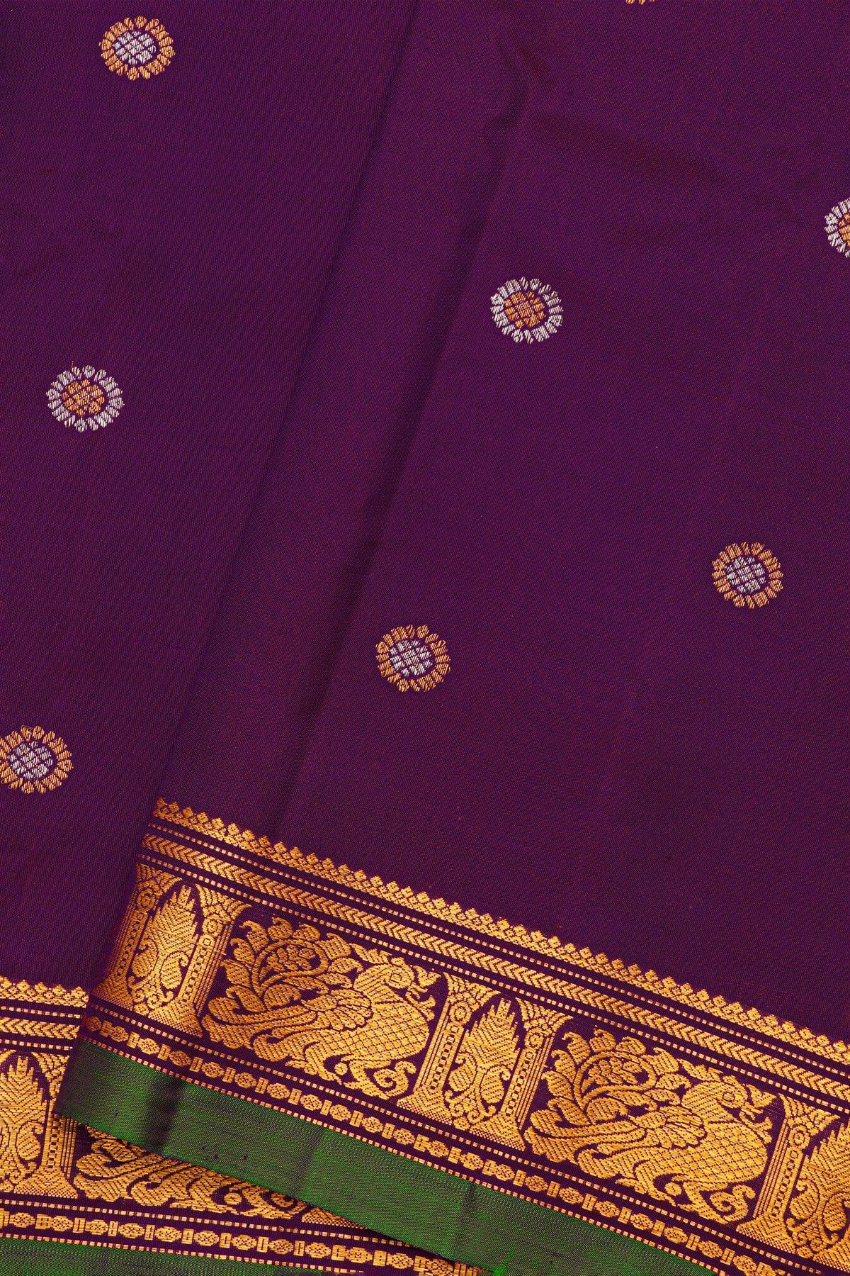 Gadwal Silk Purple Saree