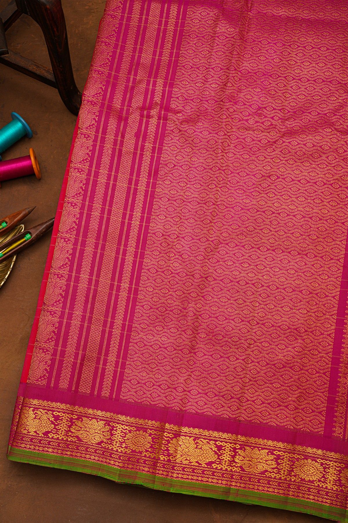 Gadwal Silk Pink Saree