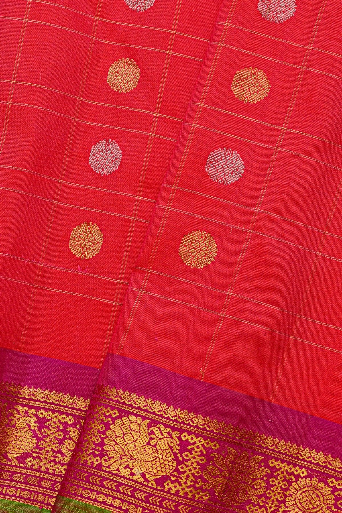 Gadwal Silk Pink Saree