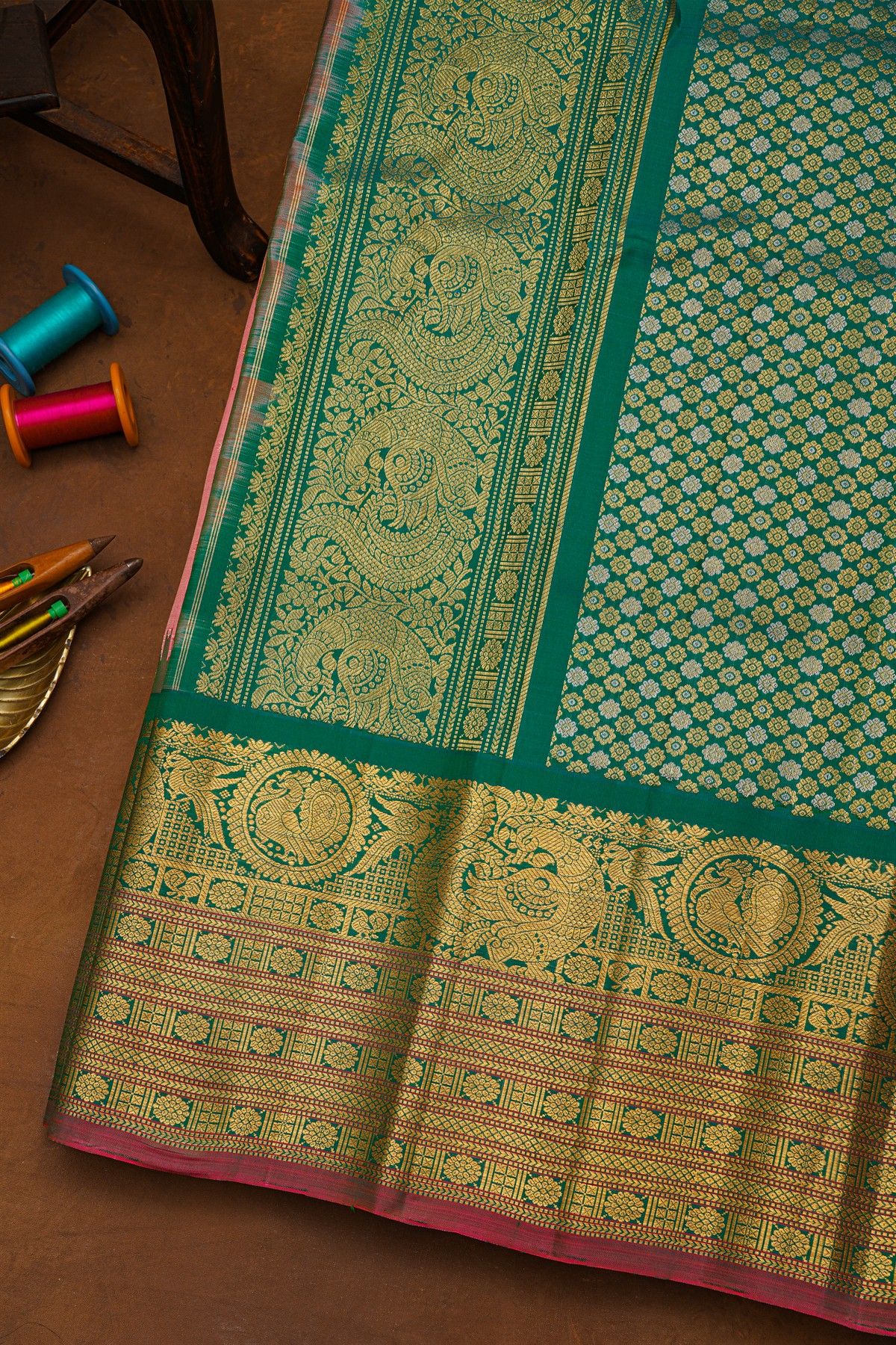 Gadwal Silk Pink Saree