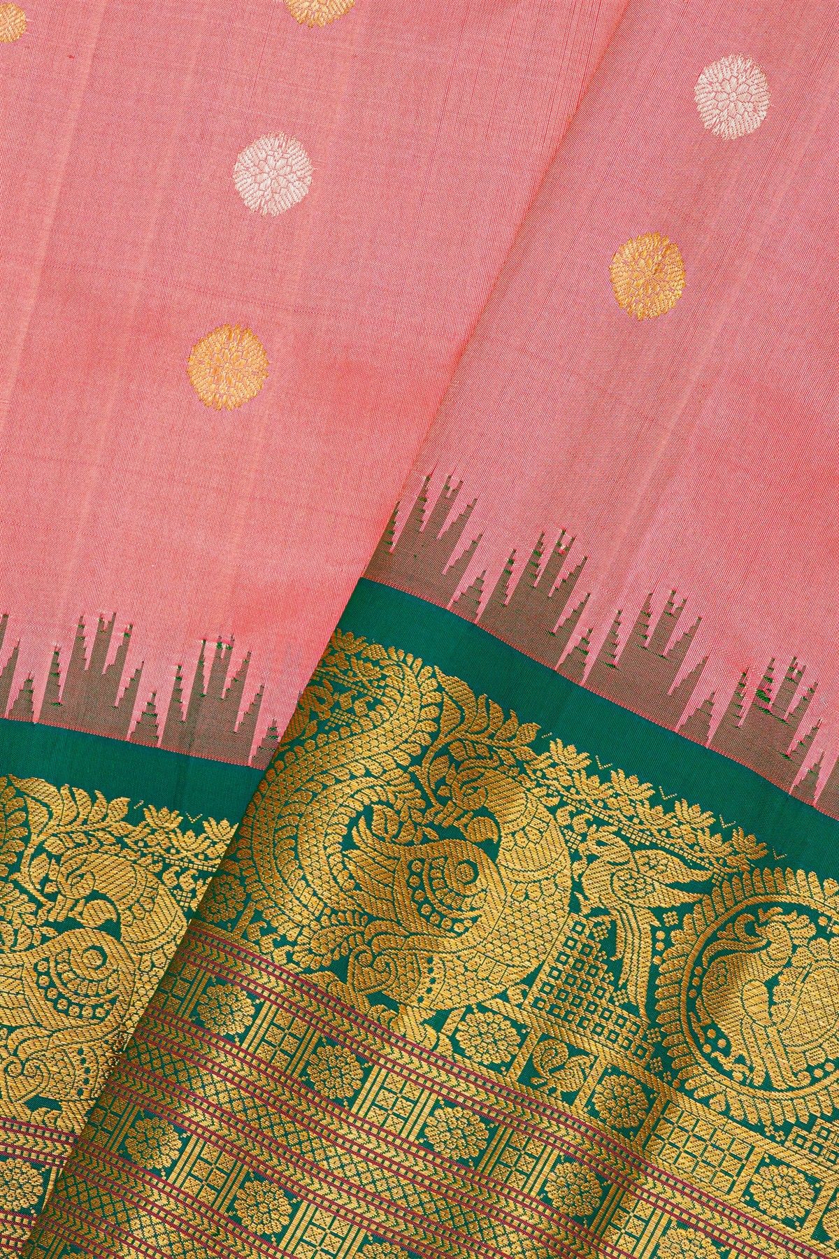 Gadwal Silk Pink Saree