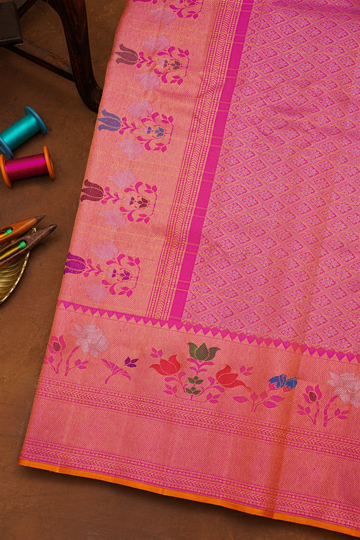 Gadwal Silk Purple Saree