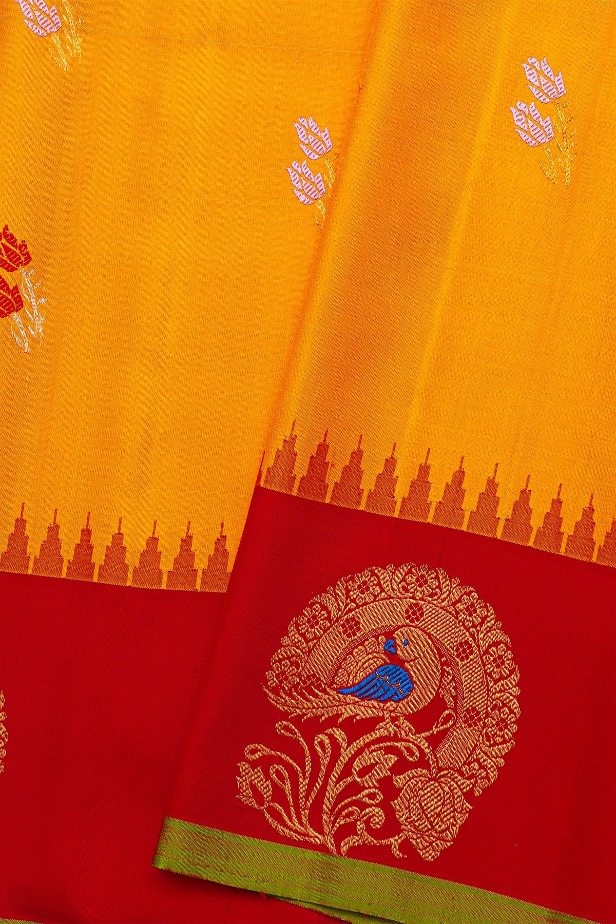 Gadwal Silk Mustard Saree