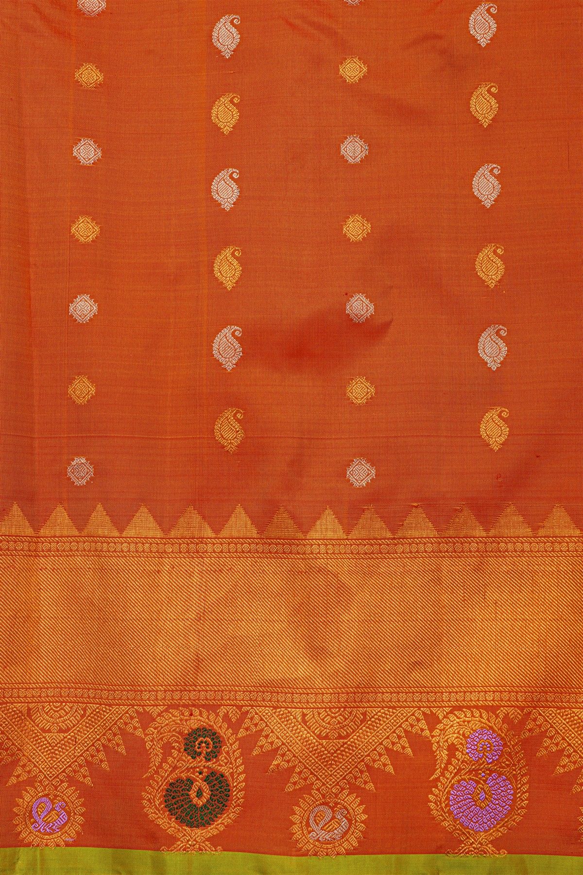 Gadwal Silk Mustard Saree