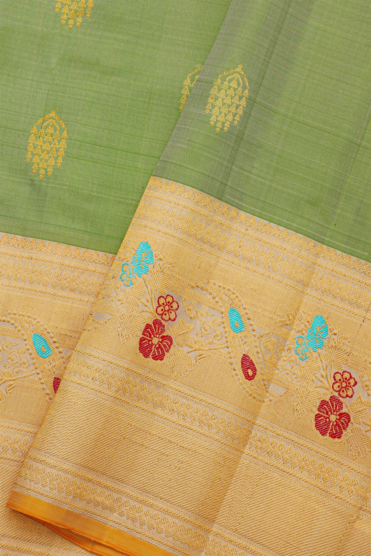 Gadwal Silk Green Saree
