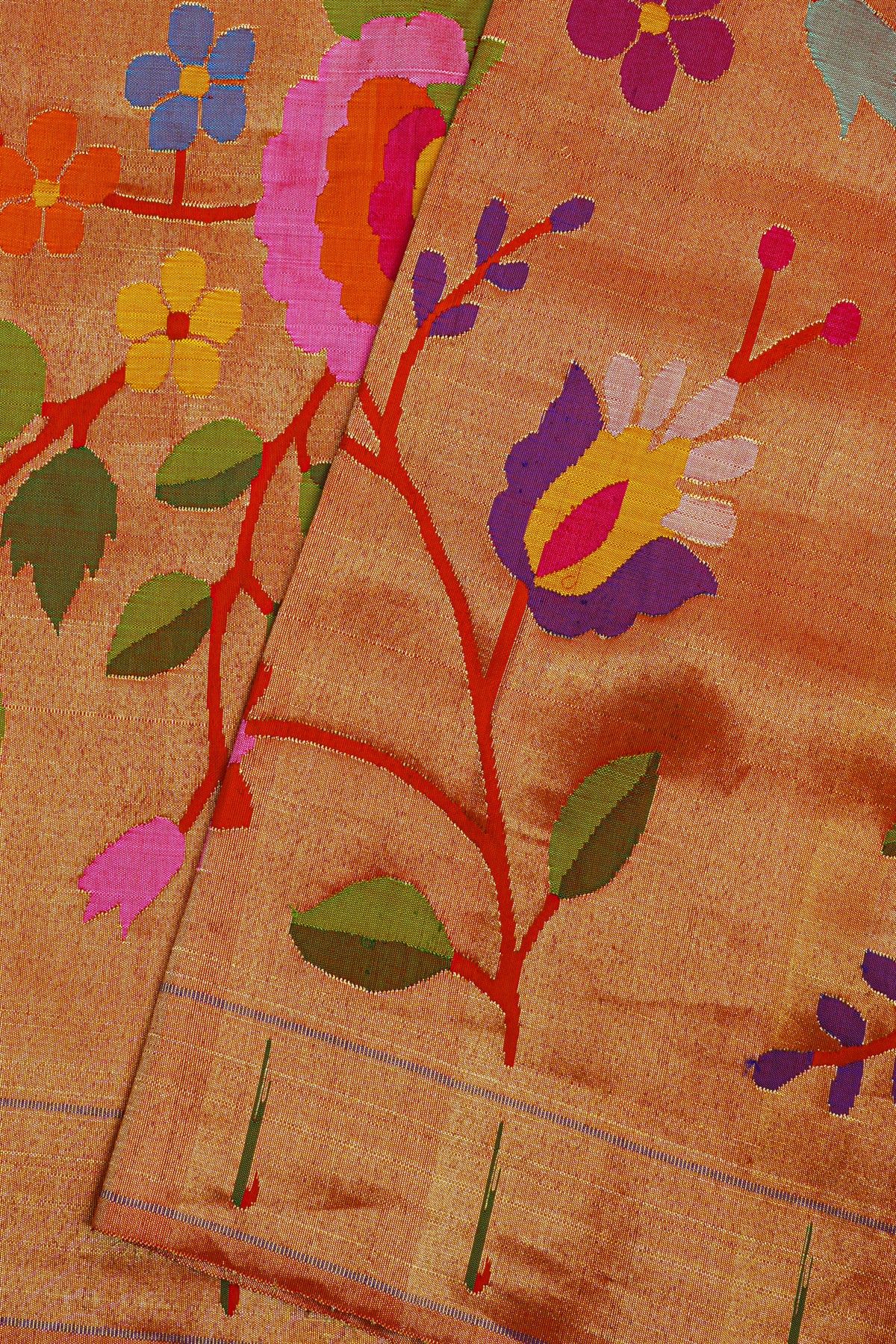 Paithani Silk Red Saree