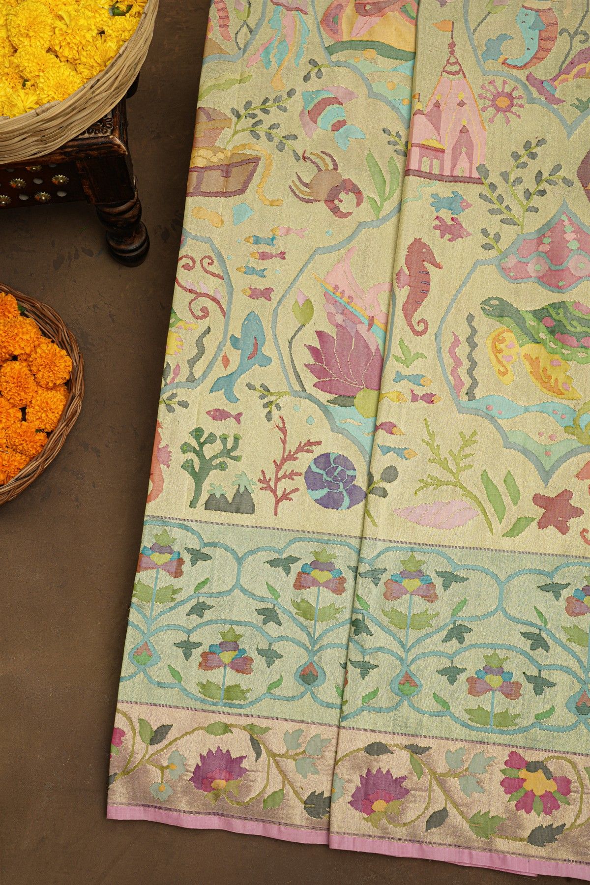 Paithani Silk Multi-Colour Saree