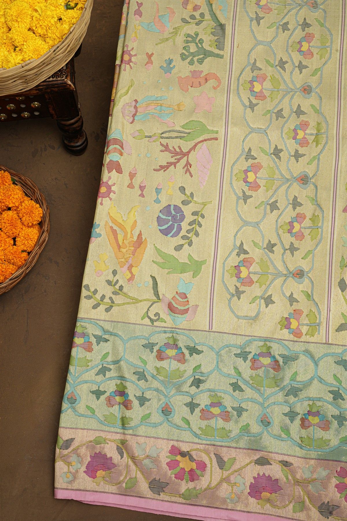 Paithani Silk Multi-Colour Saree