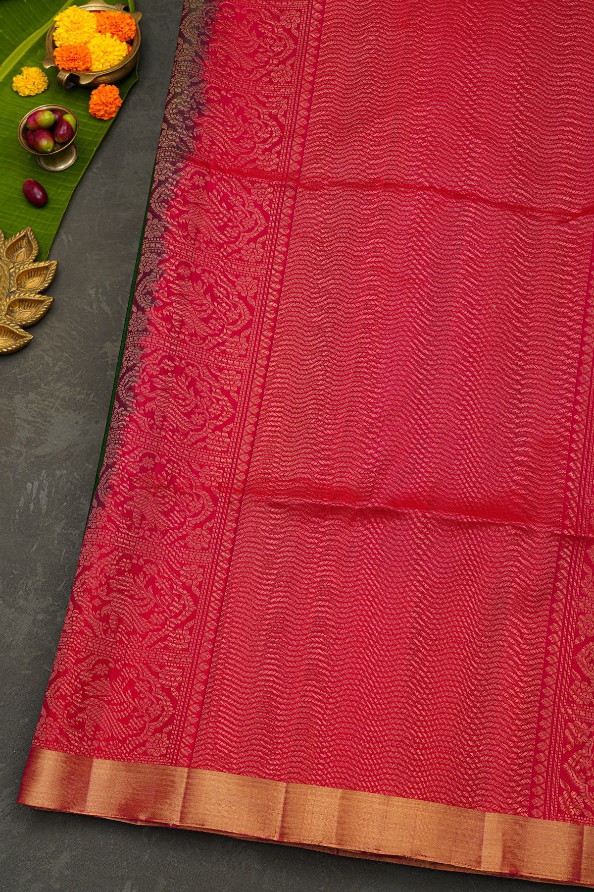 Coimbatore Soft Silk Bottle Green Saree