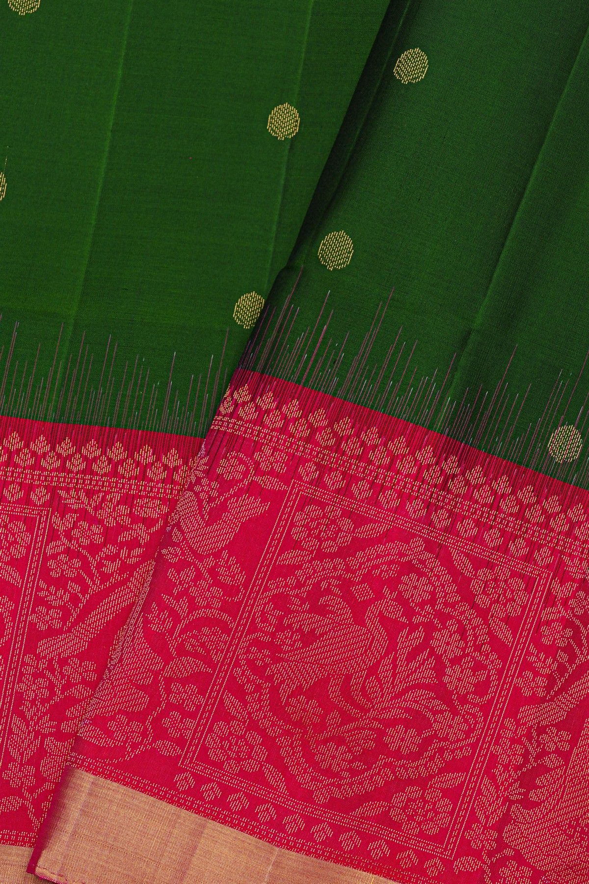 Coimbatore Soft Silk Bottle Green Saree