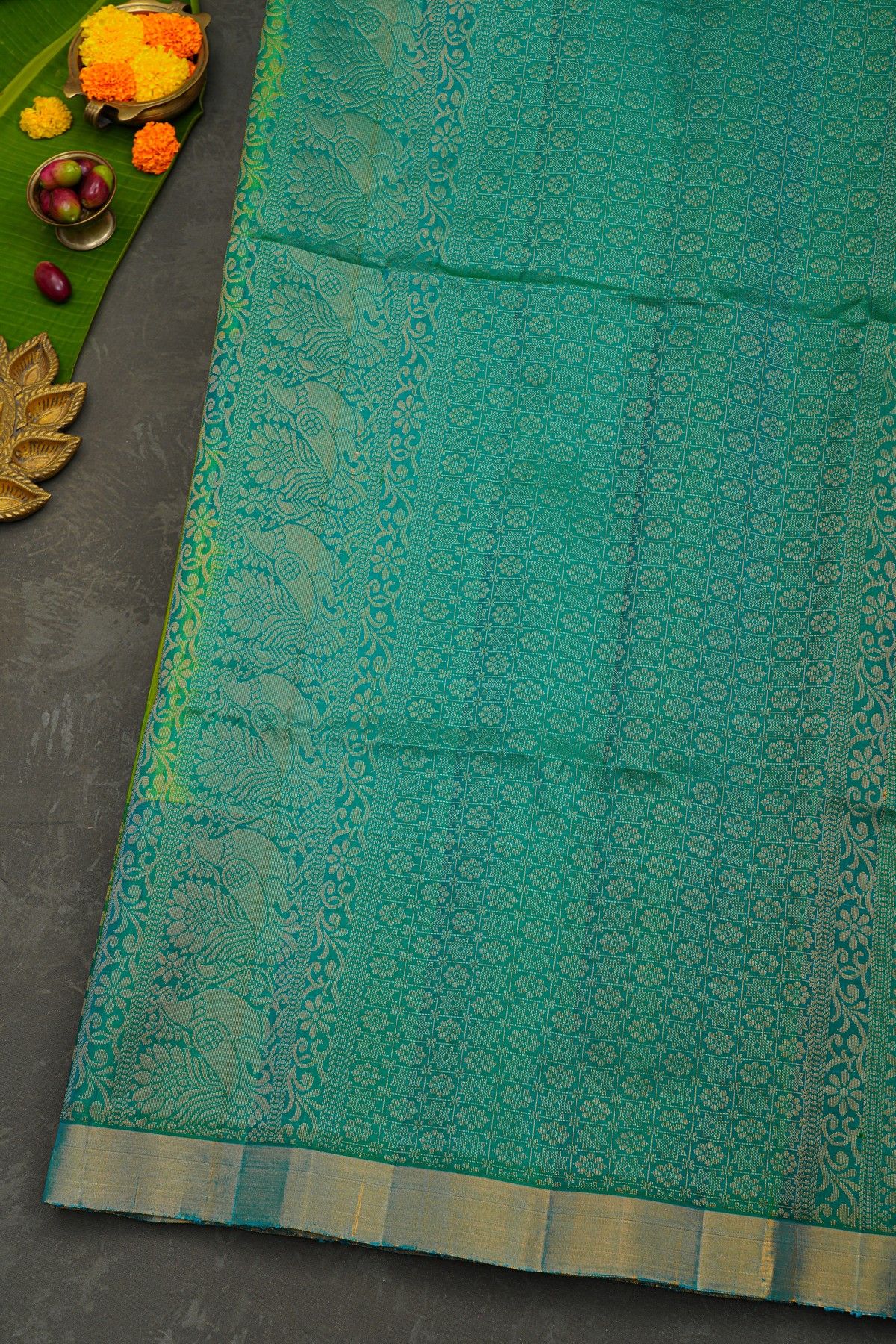Coimbatore Soft Silk Parrot Green Saree
