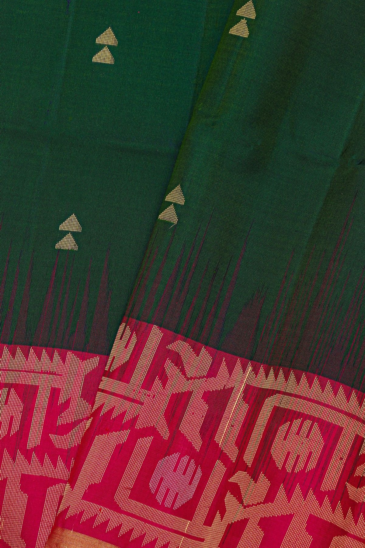 Coimbatore Soft Silk Bottle Green Saree