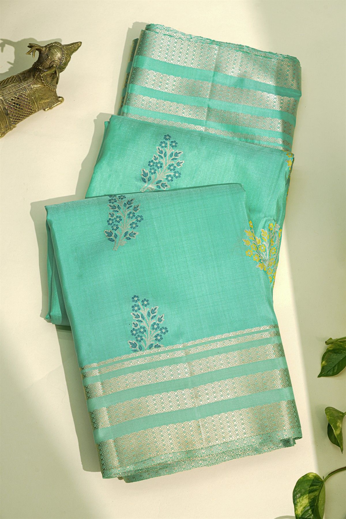 Coimbatore Soft Silk Sea Green Saree