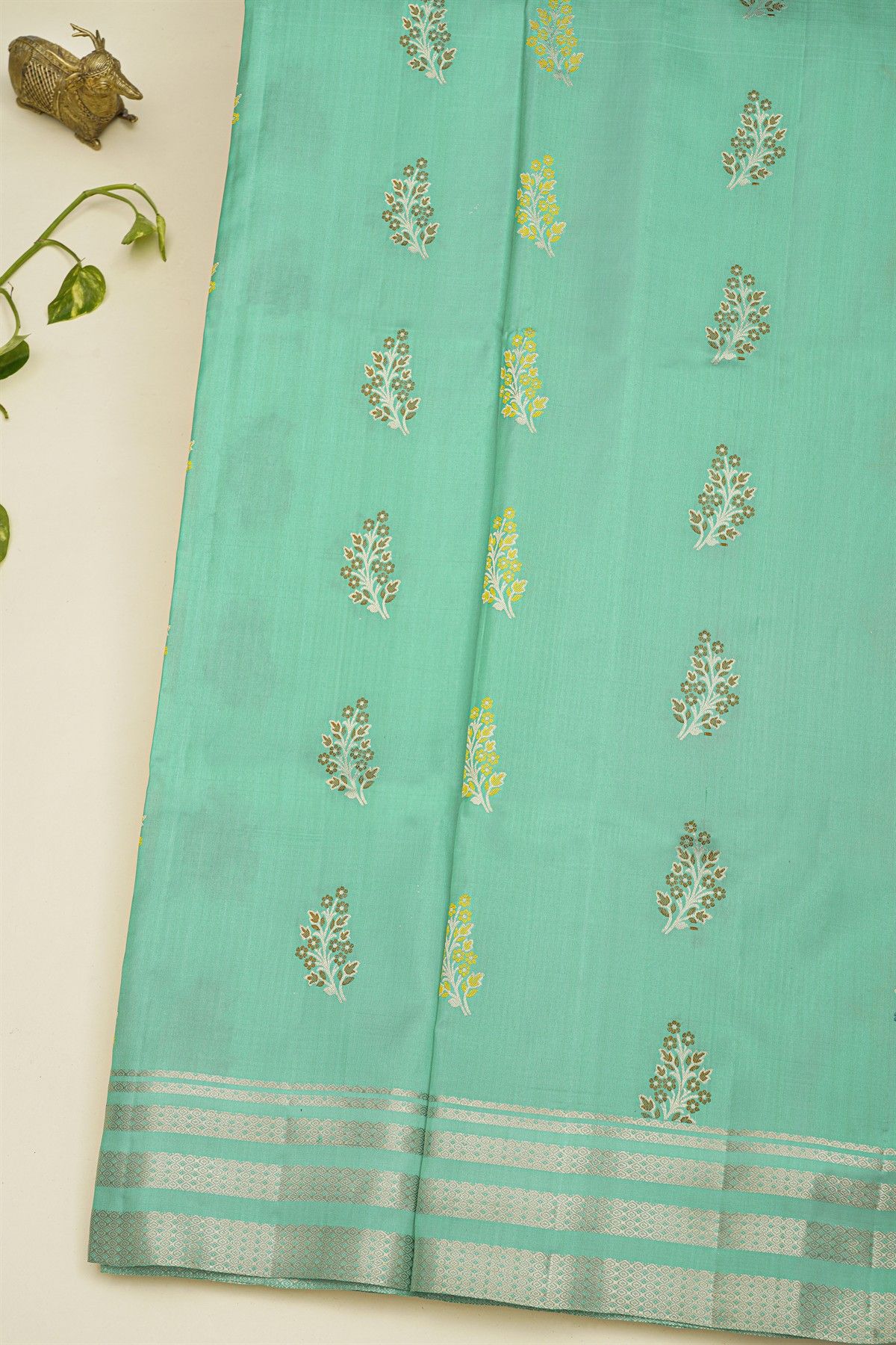 Coimbatore Soft Silk Sea Green Saree
