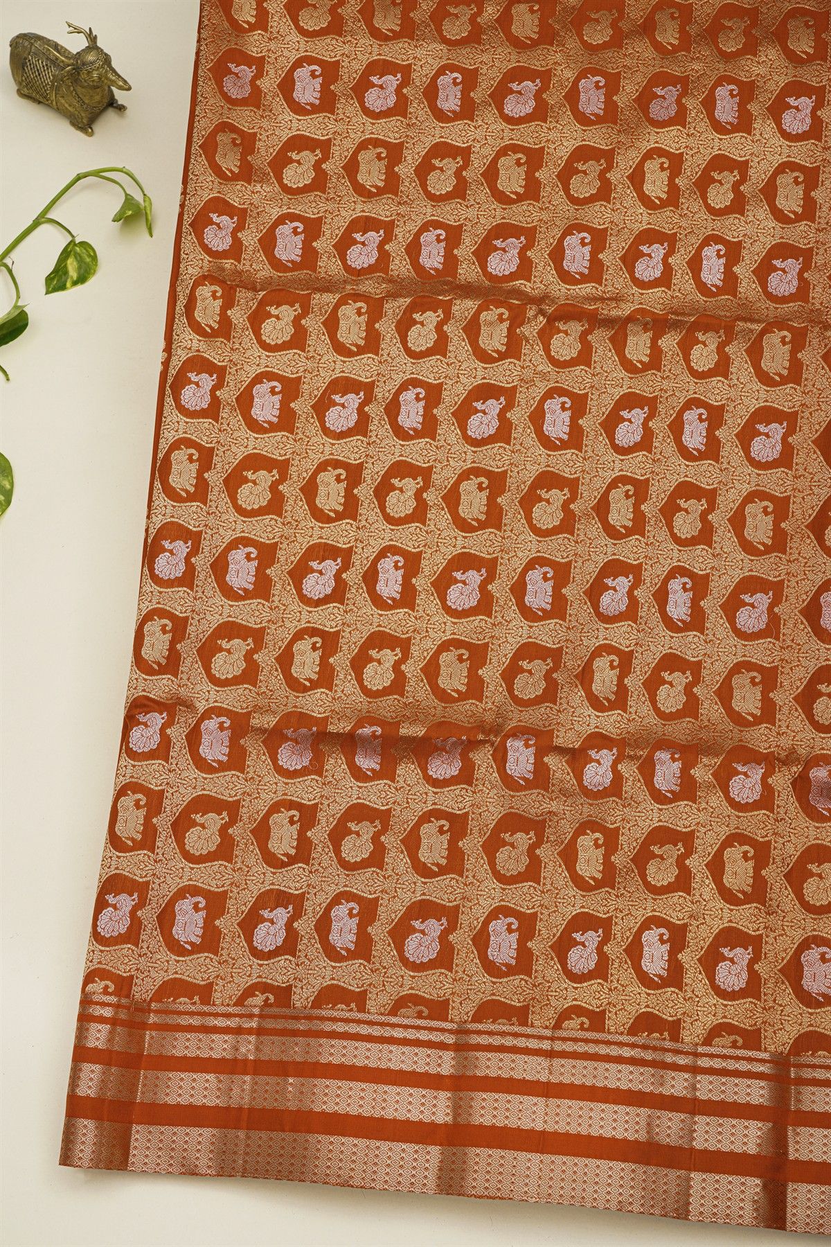 Coimbatore Soft Silk Orange Saree
