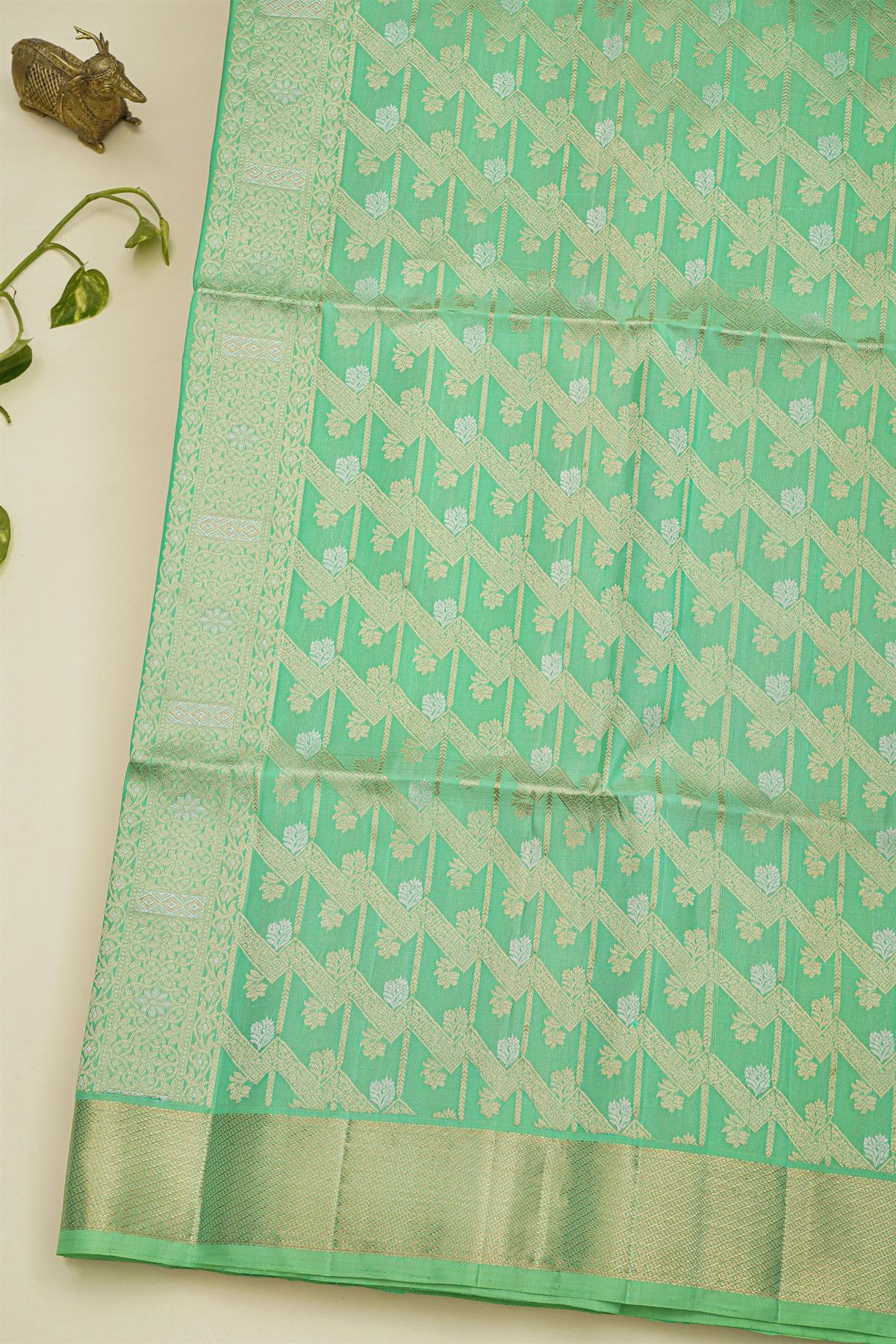 Coimbatore Soft Silk Sea Green Saree