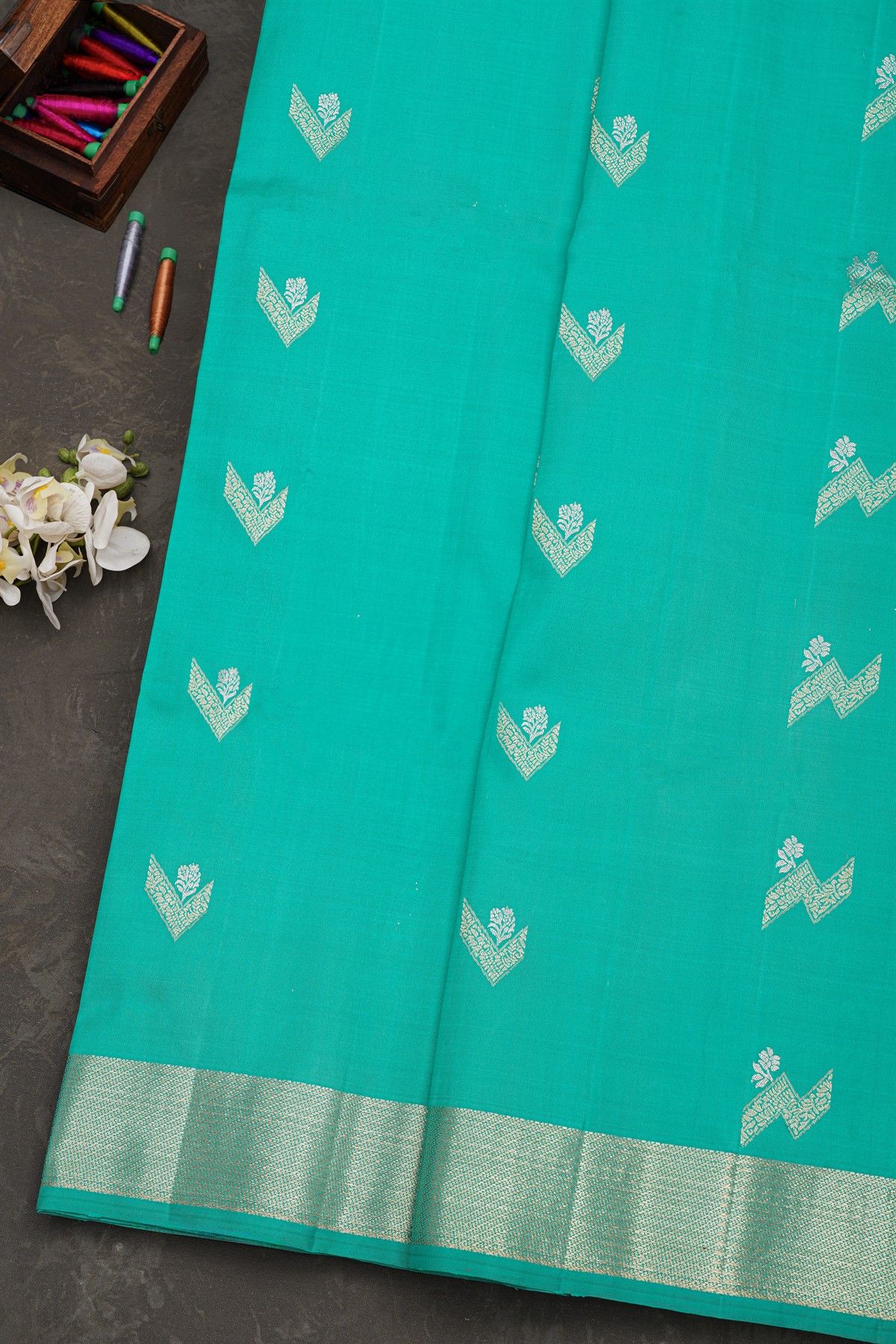 Coimbatore Soft Silk Sky Blue Saree
