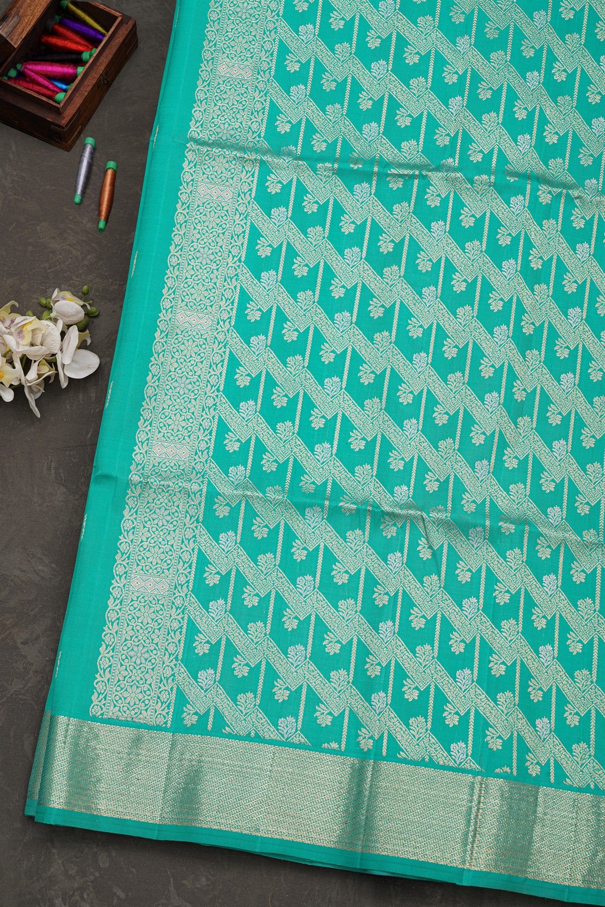 Coimbatore Soft Silk Sky Blue Saree