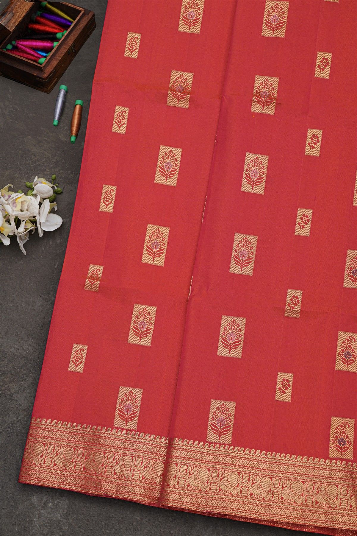 Coimbatore Soft Silk Red Saree