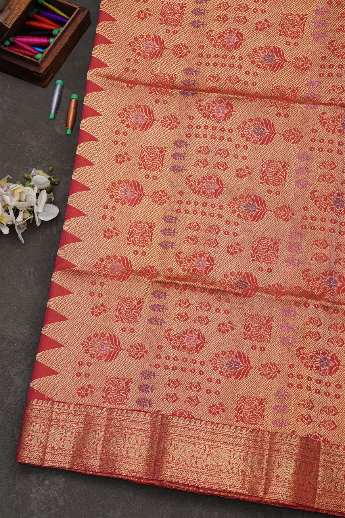 Coimbatore Soft Silk Red Saree