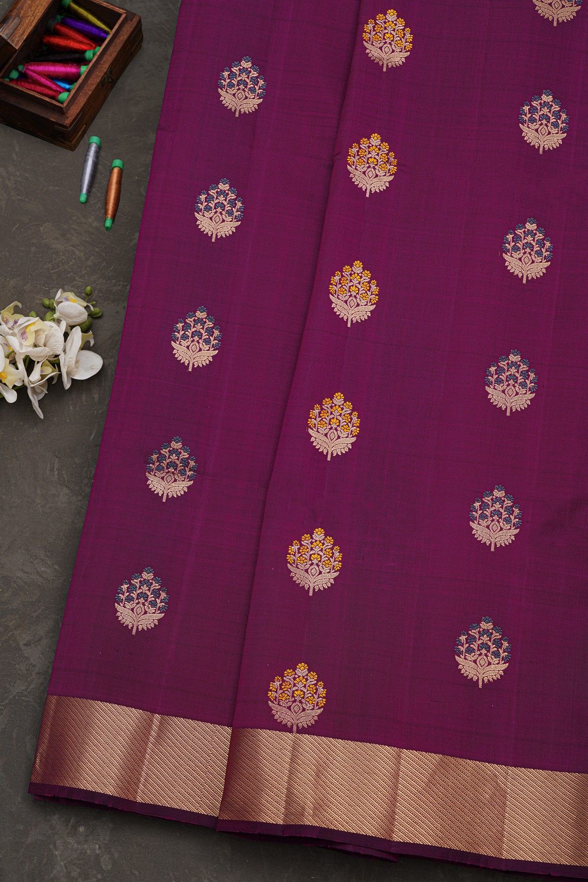 Coimbatore Soft Silk Wine Saree