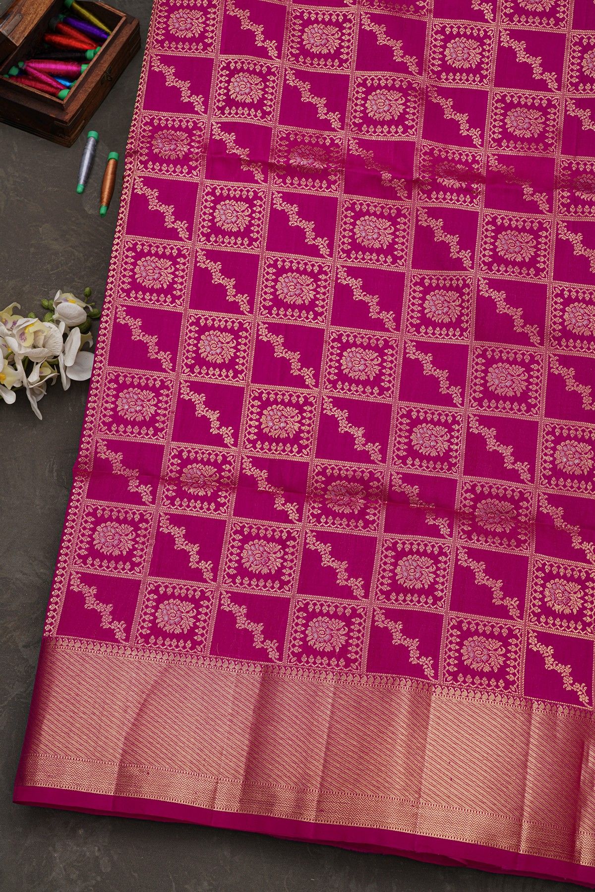 Coimbatore Soft Silk Magenta Saree