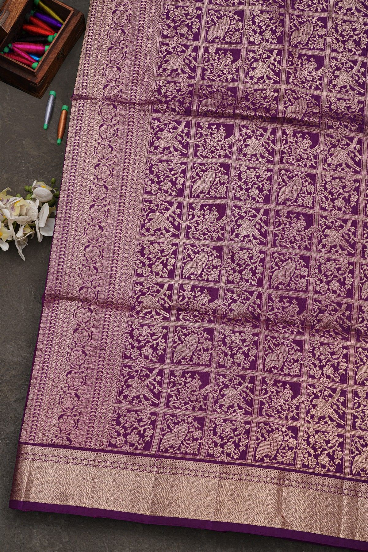 Coimbatore Soft Silk Purple Saree