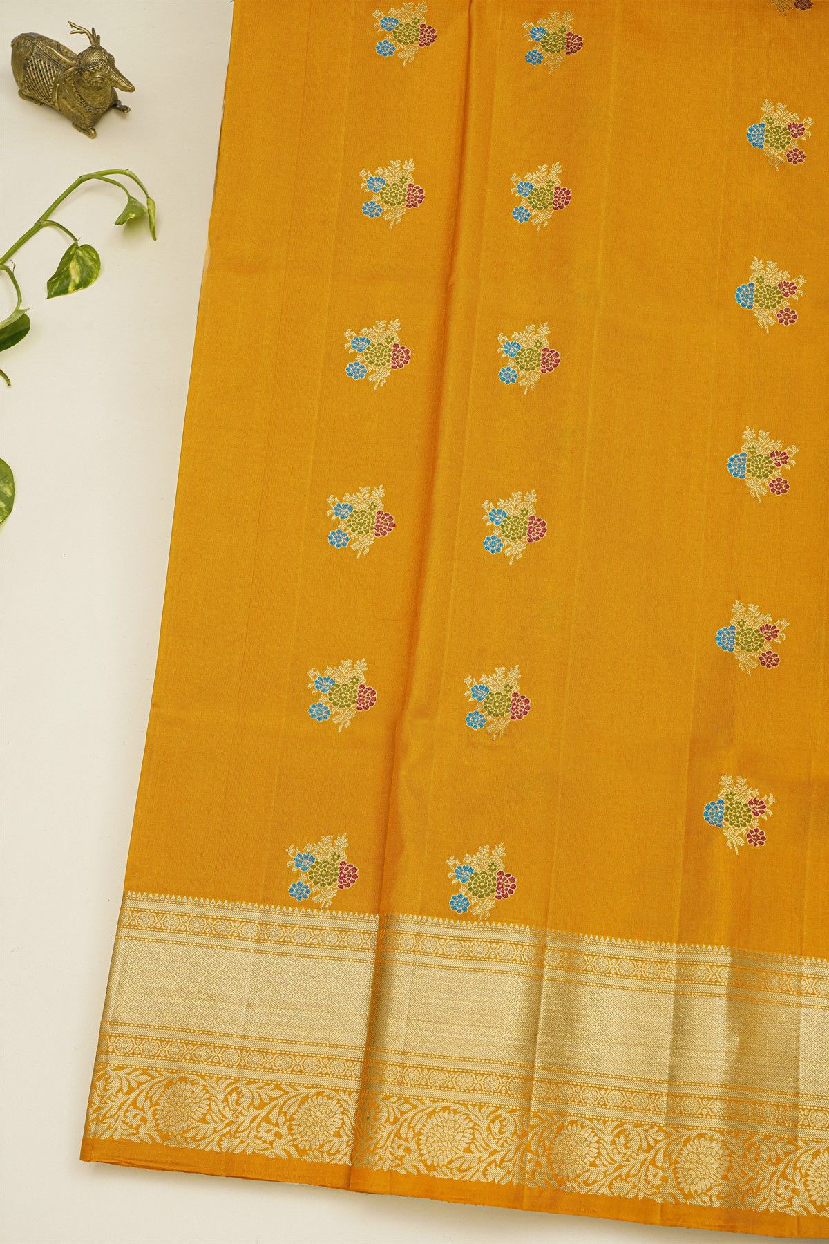 Coimbatore Soft Silk Mustard Saree