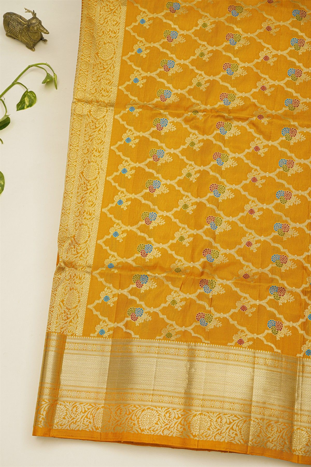Coimbatore Soft Silk Mustard Saree