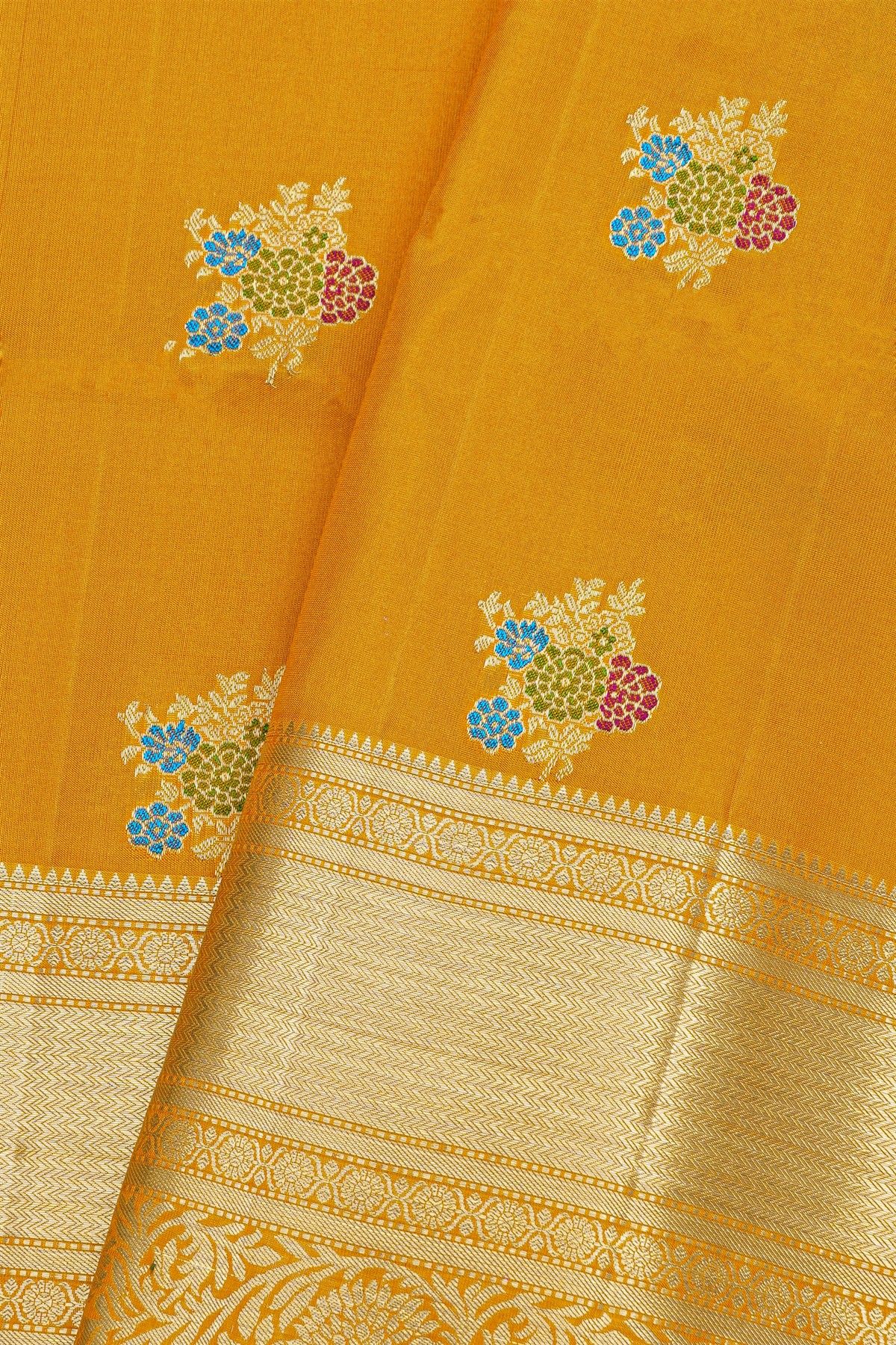 Coimbatore Soft Silk Mustard Saree