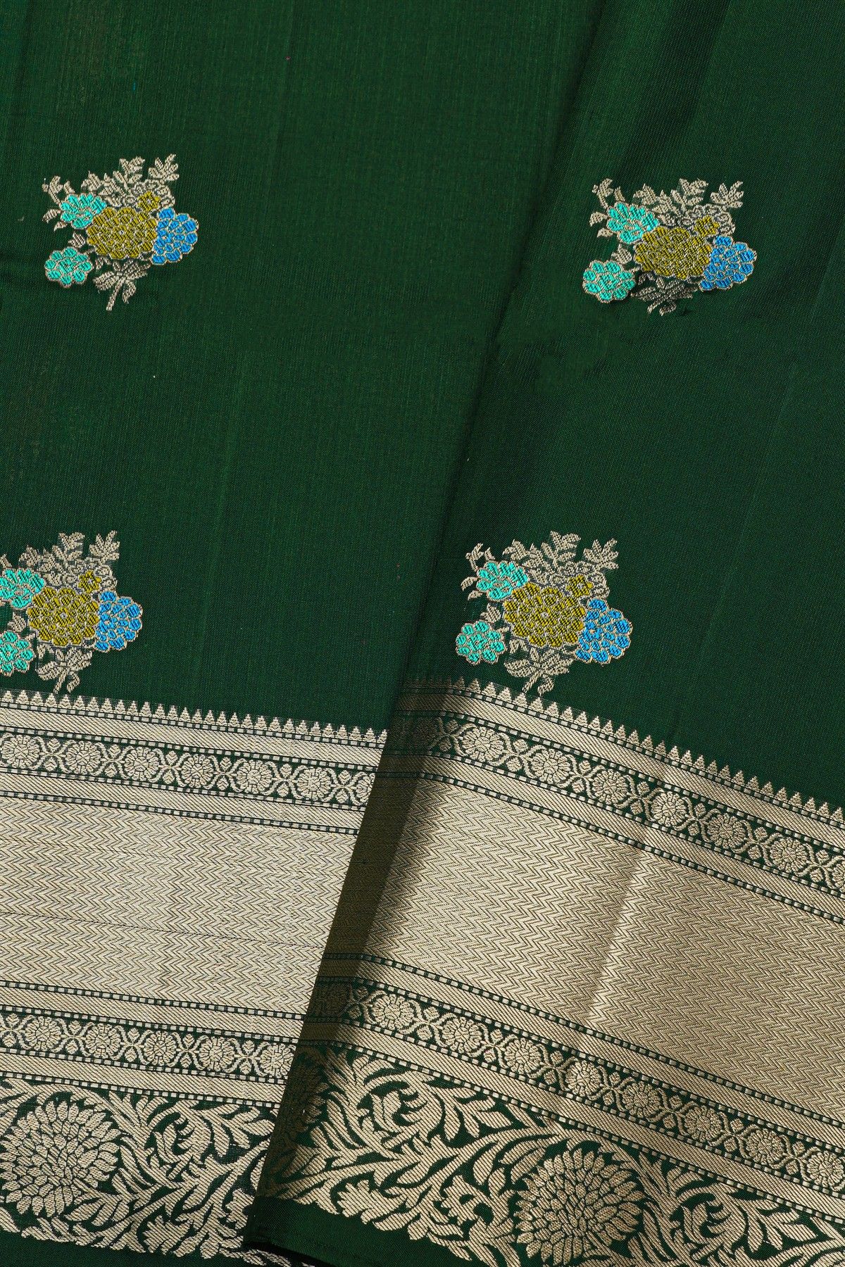 Coimbatore Soft Silk Bottle Green Saree