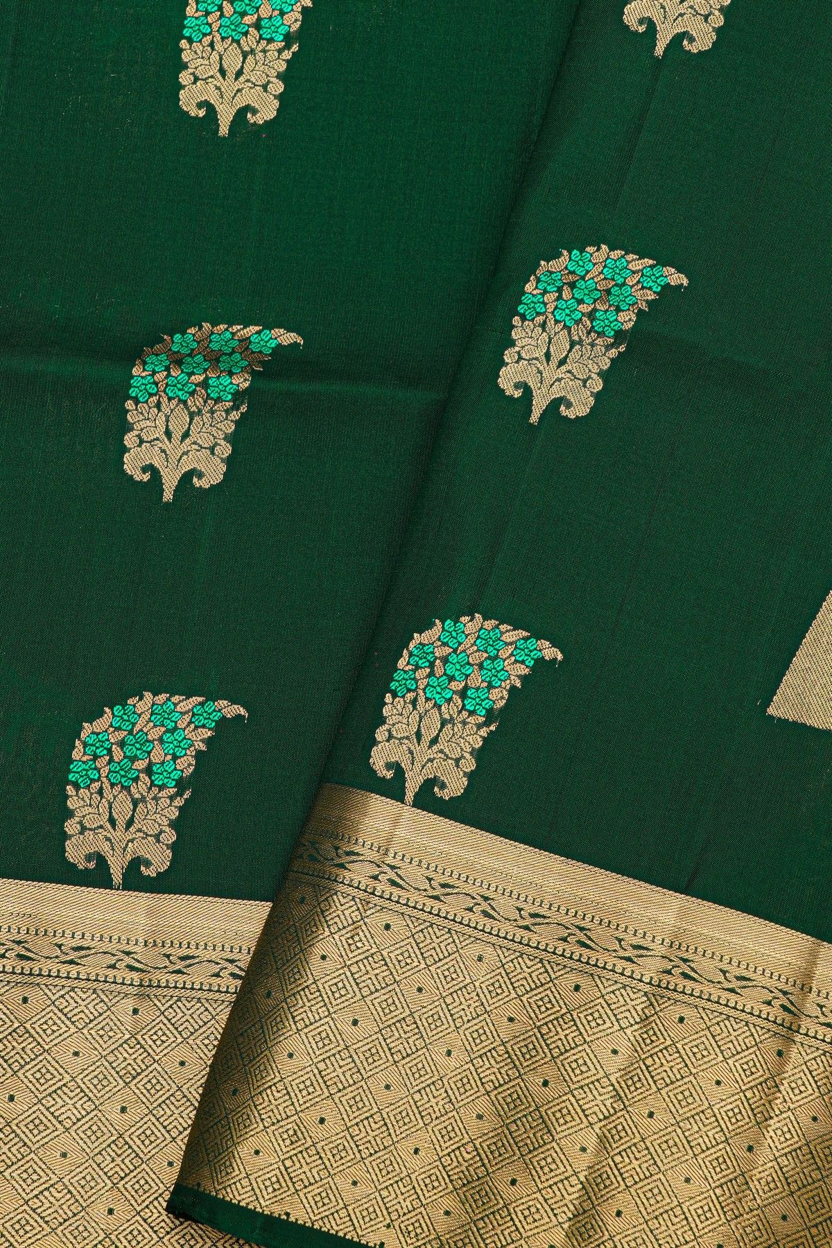 Coimbatore Soft Silk Bottle Green Saree