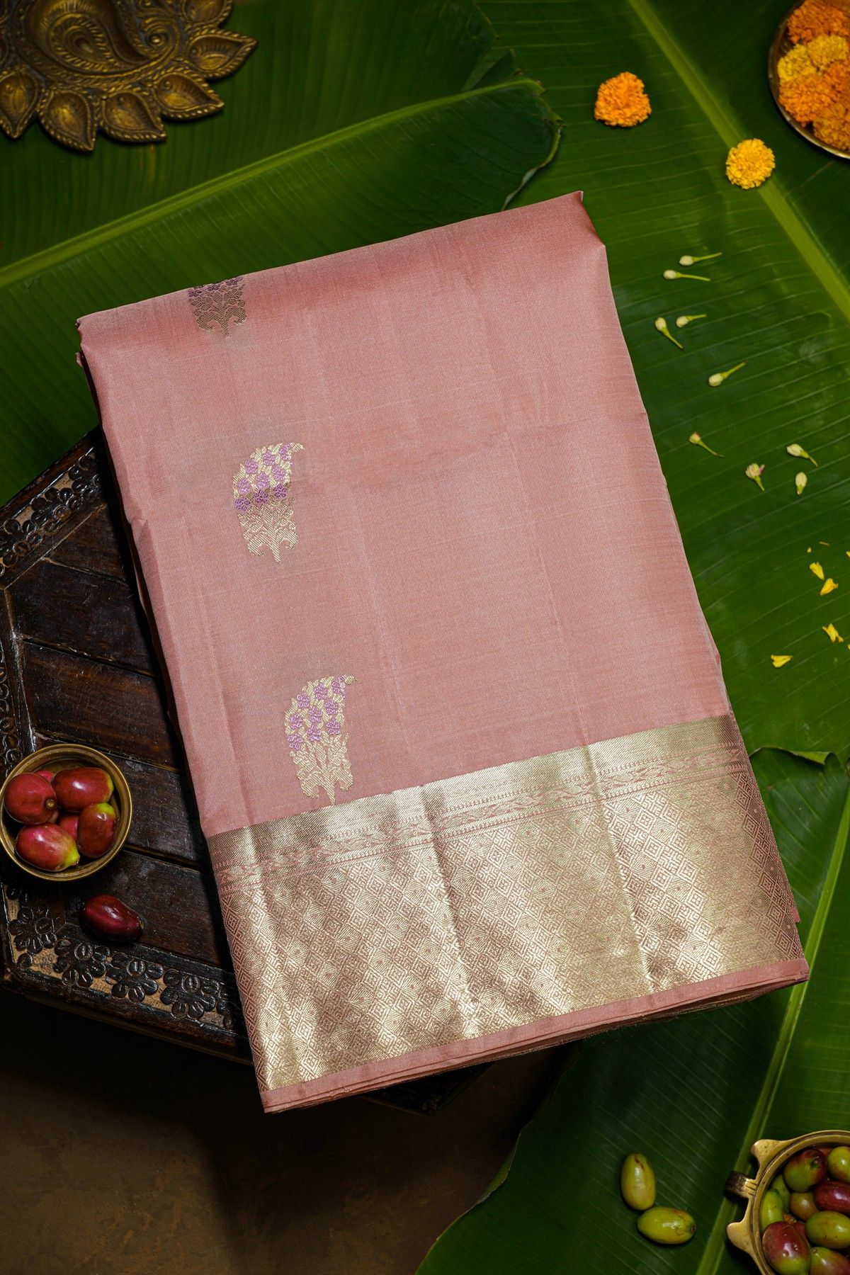 Coimbatore Soft Silk Peach Saree