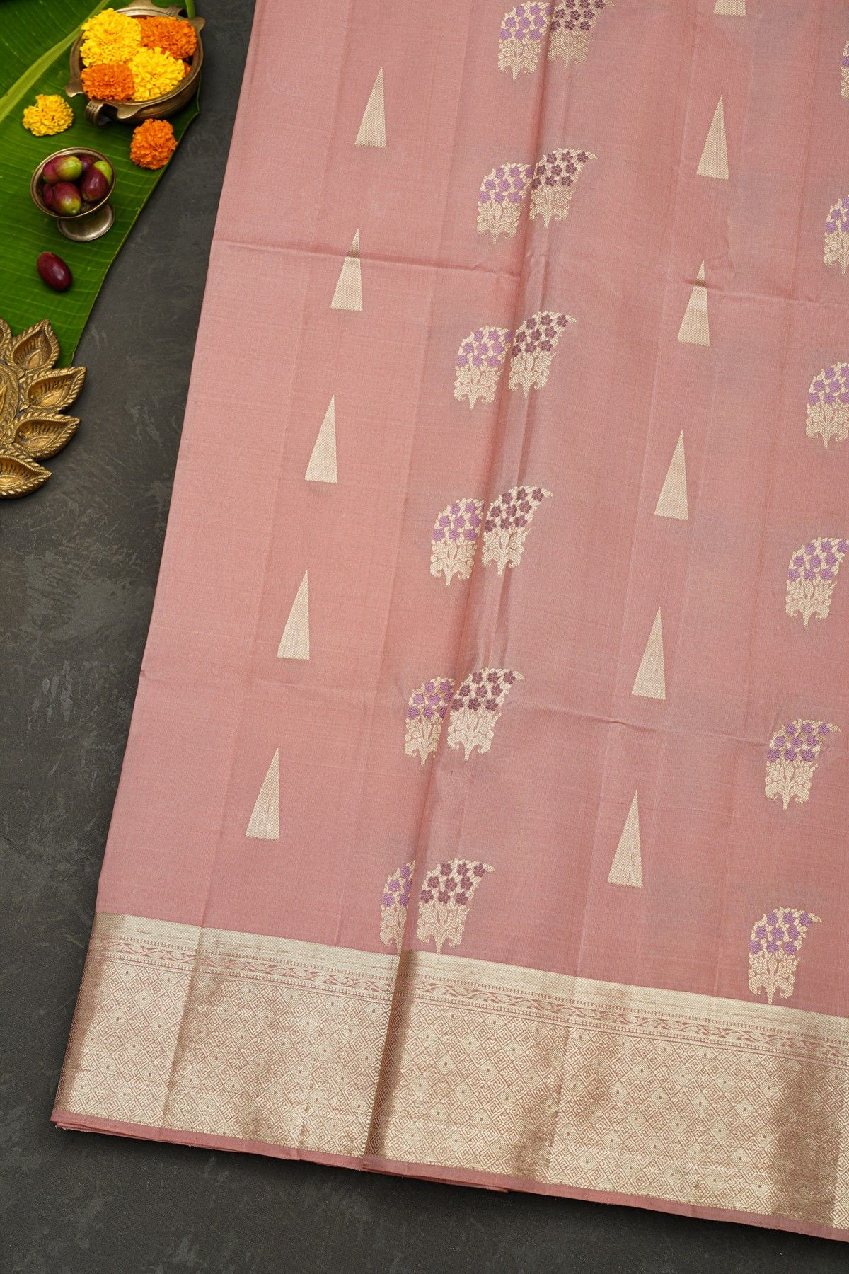 Coimbatore Soft Silk Peach Saree