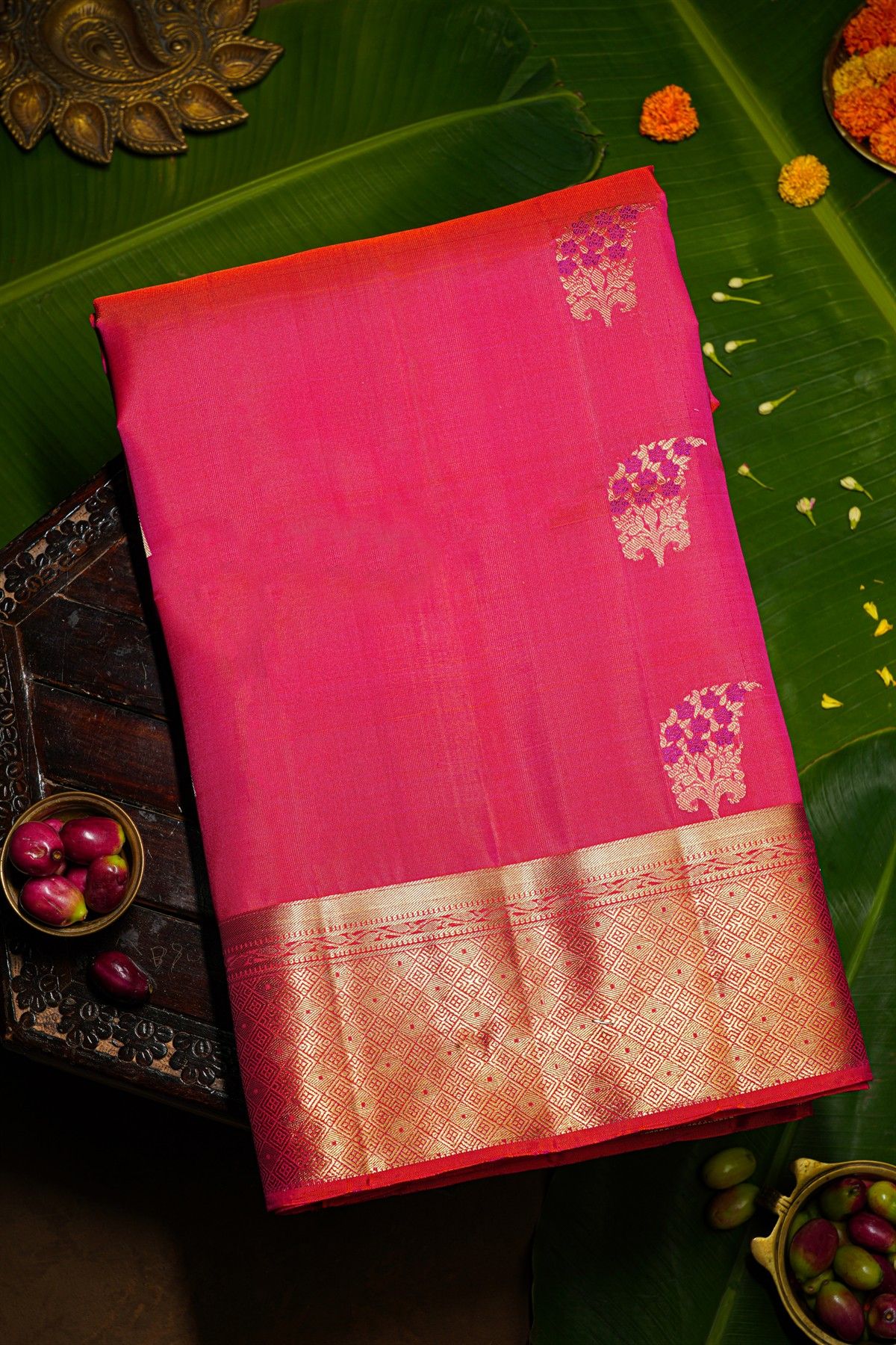 Coimbatore Soft Silk Pink Saree
