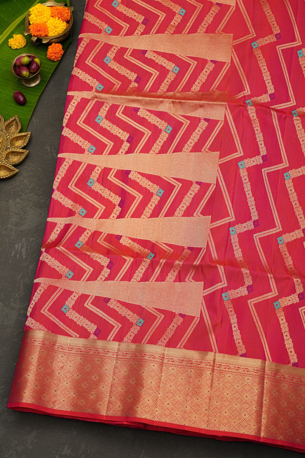 Coimbatore Soft Silk Pink Saree