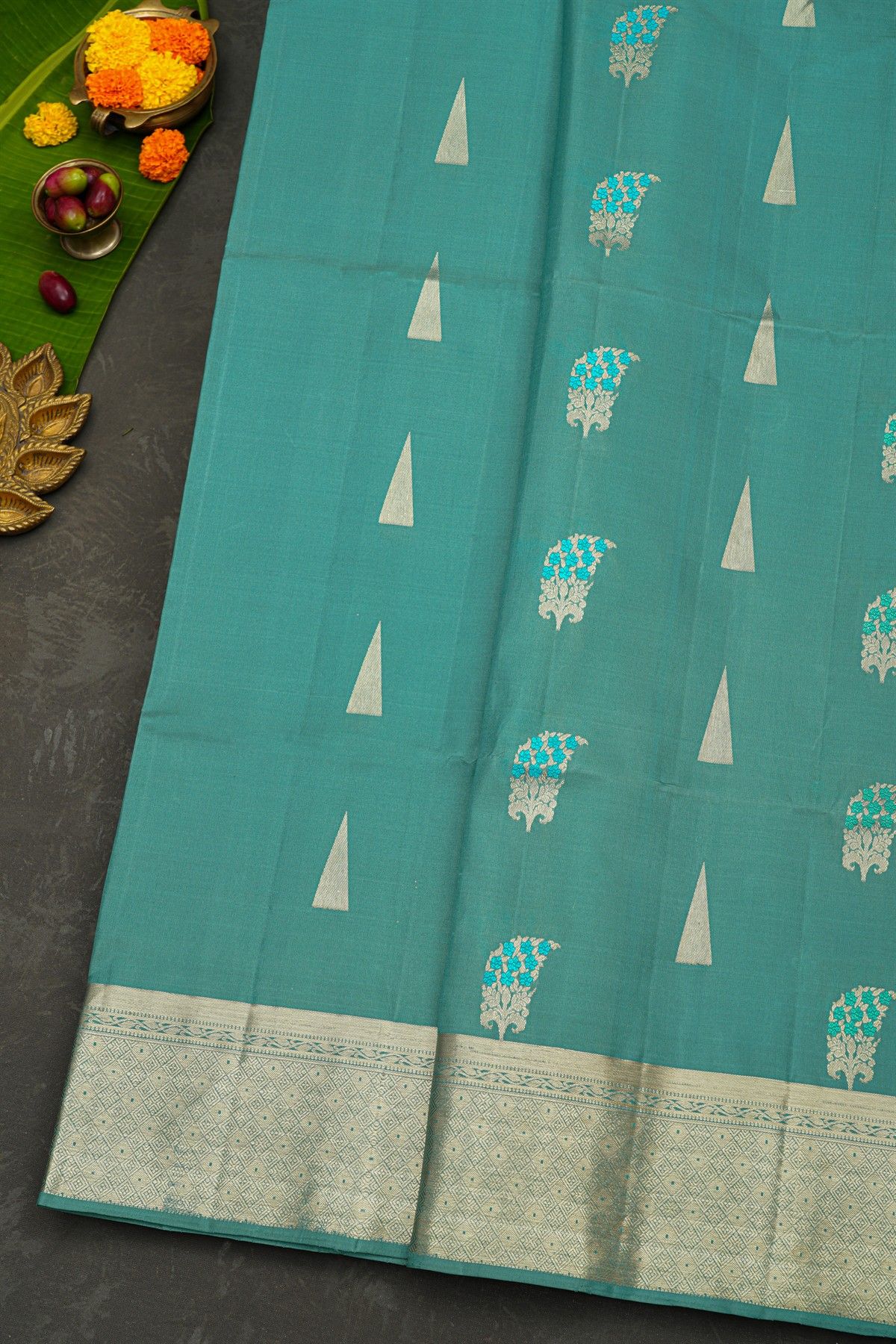 Coimbatore Soft Silk Sky Blue Saree