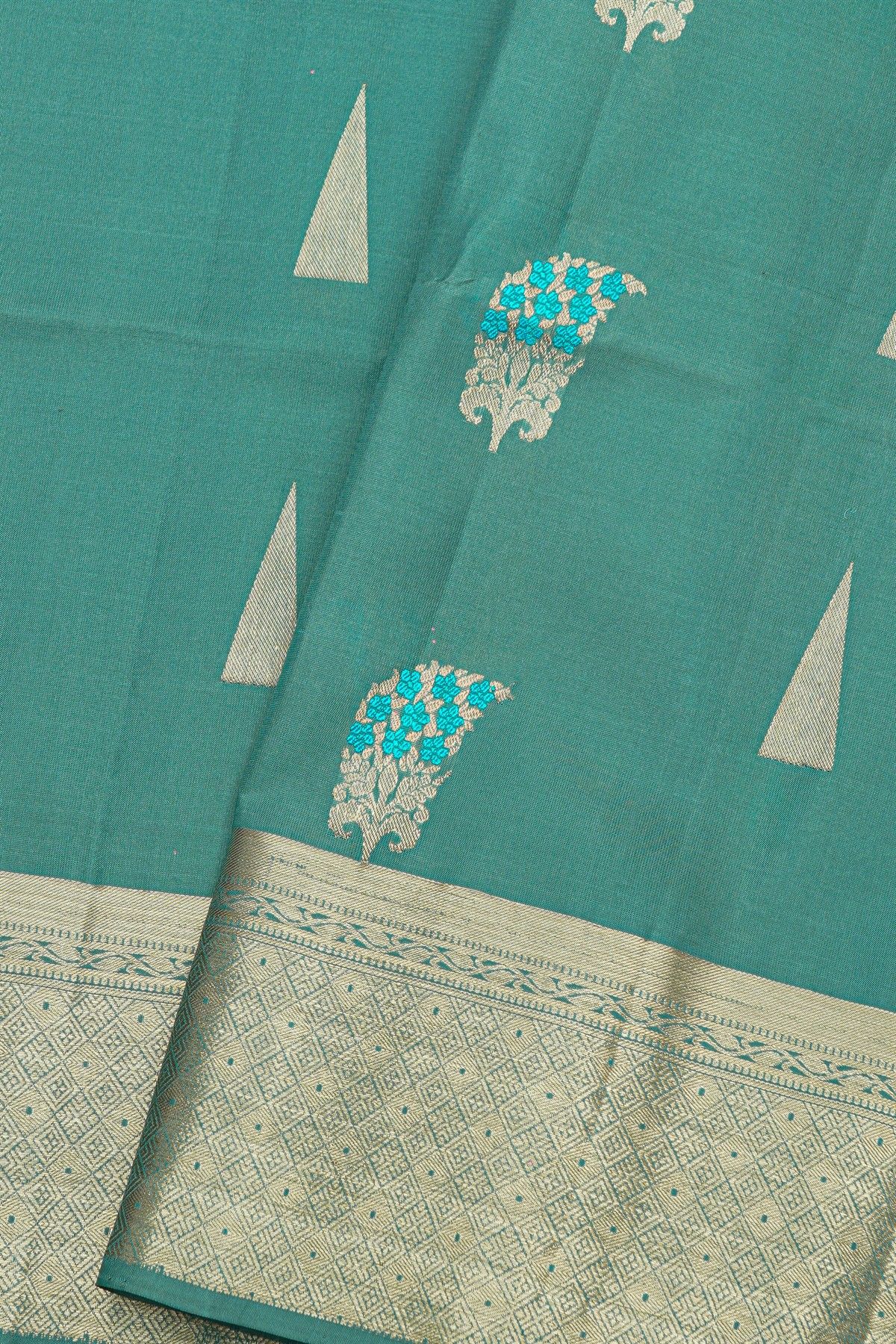 Coimbatore Soft Silk Sky Blue Saree